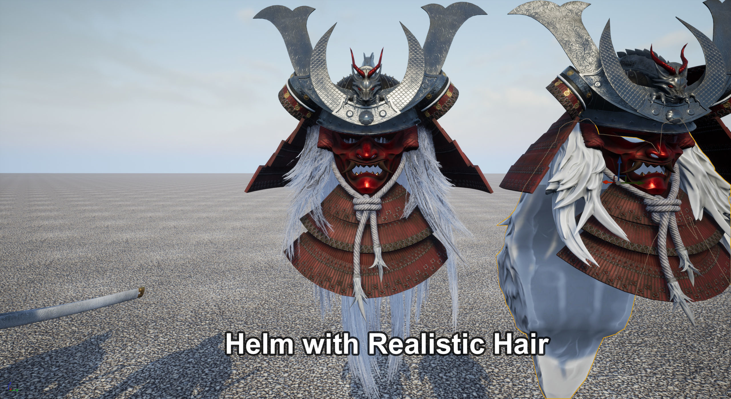 Samurai Warlord - Shogun - UE4 Project Low-poly 3D model_61