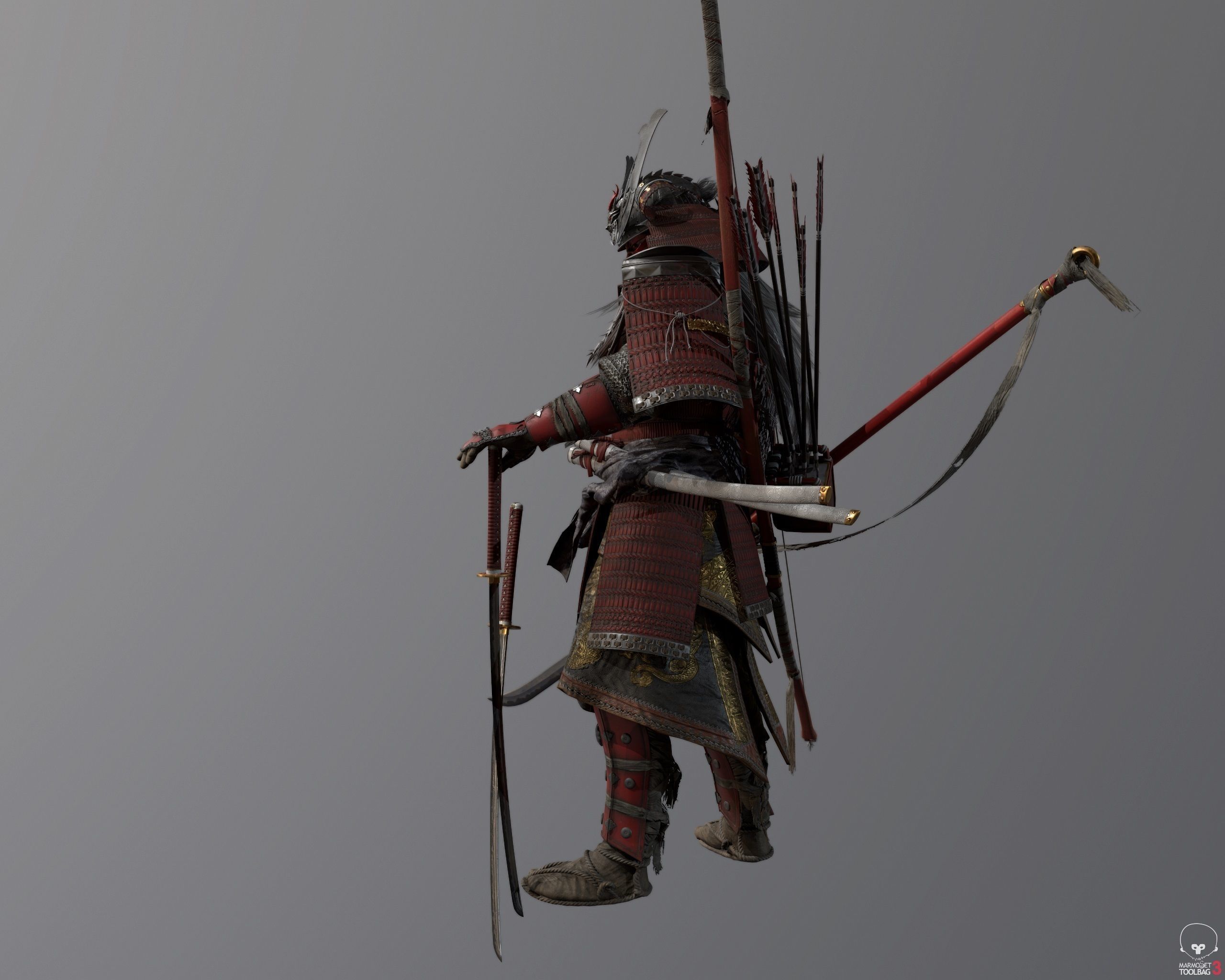 Samurai Warlord - Shogun - UE4 Project Low-poly 3D model_22