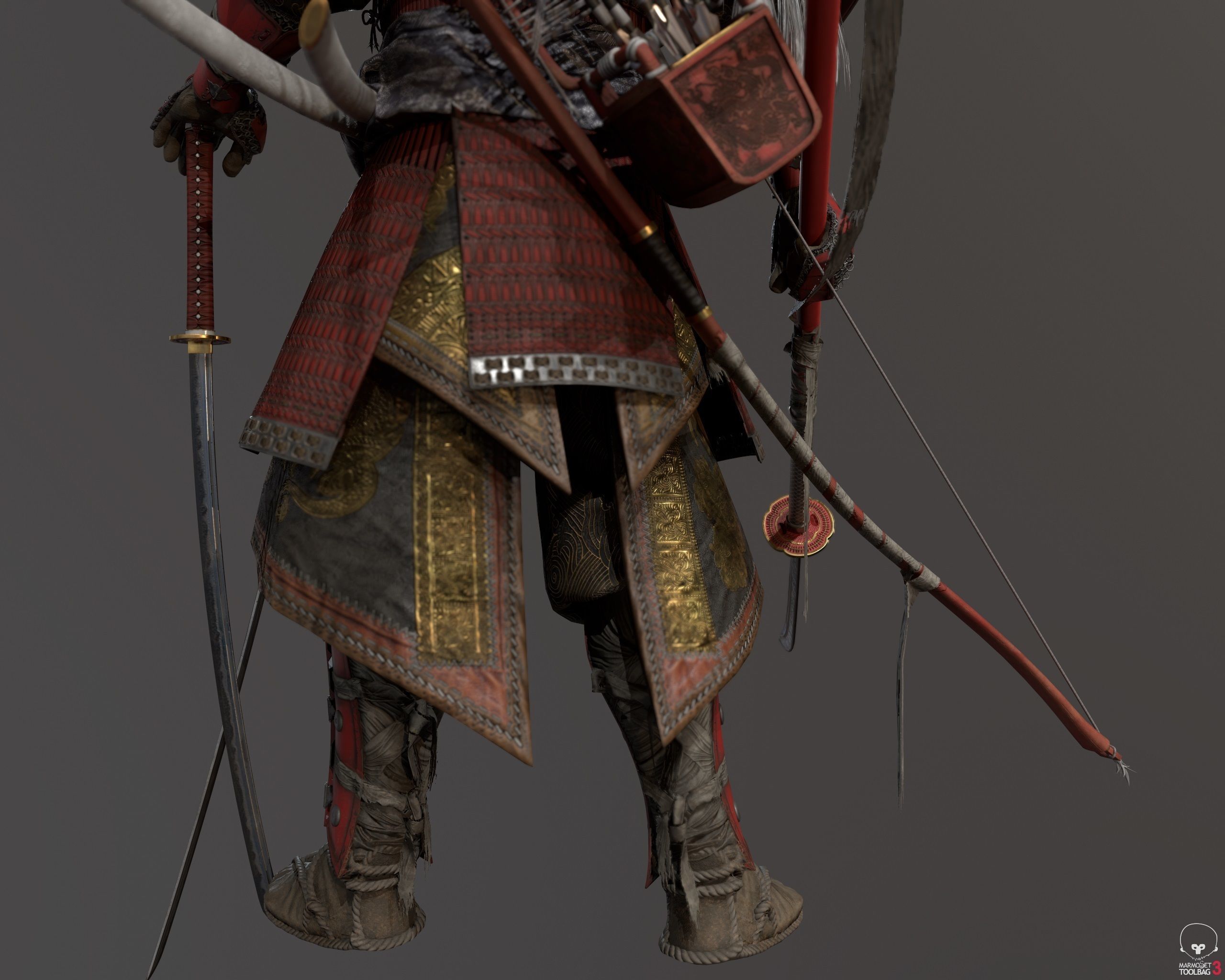 Samurai Warlord - Shogun - UE4 Project Low-poly 3D model_28