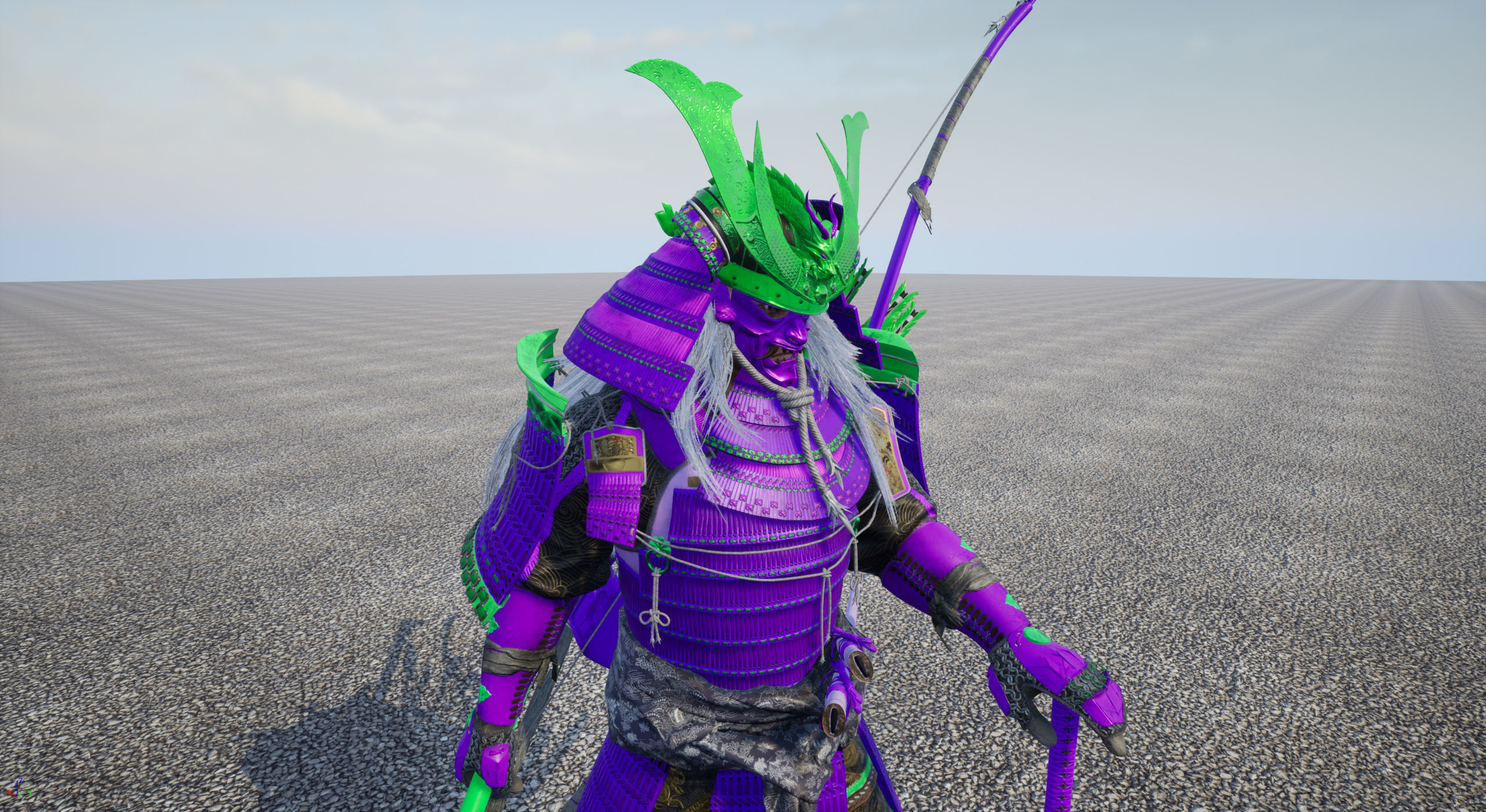 Samurai Warlord - Shogun - UE4 Project Low-poly 3D model_57