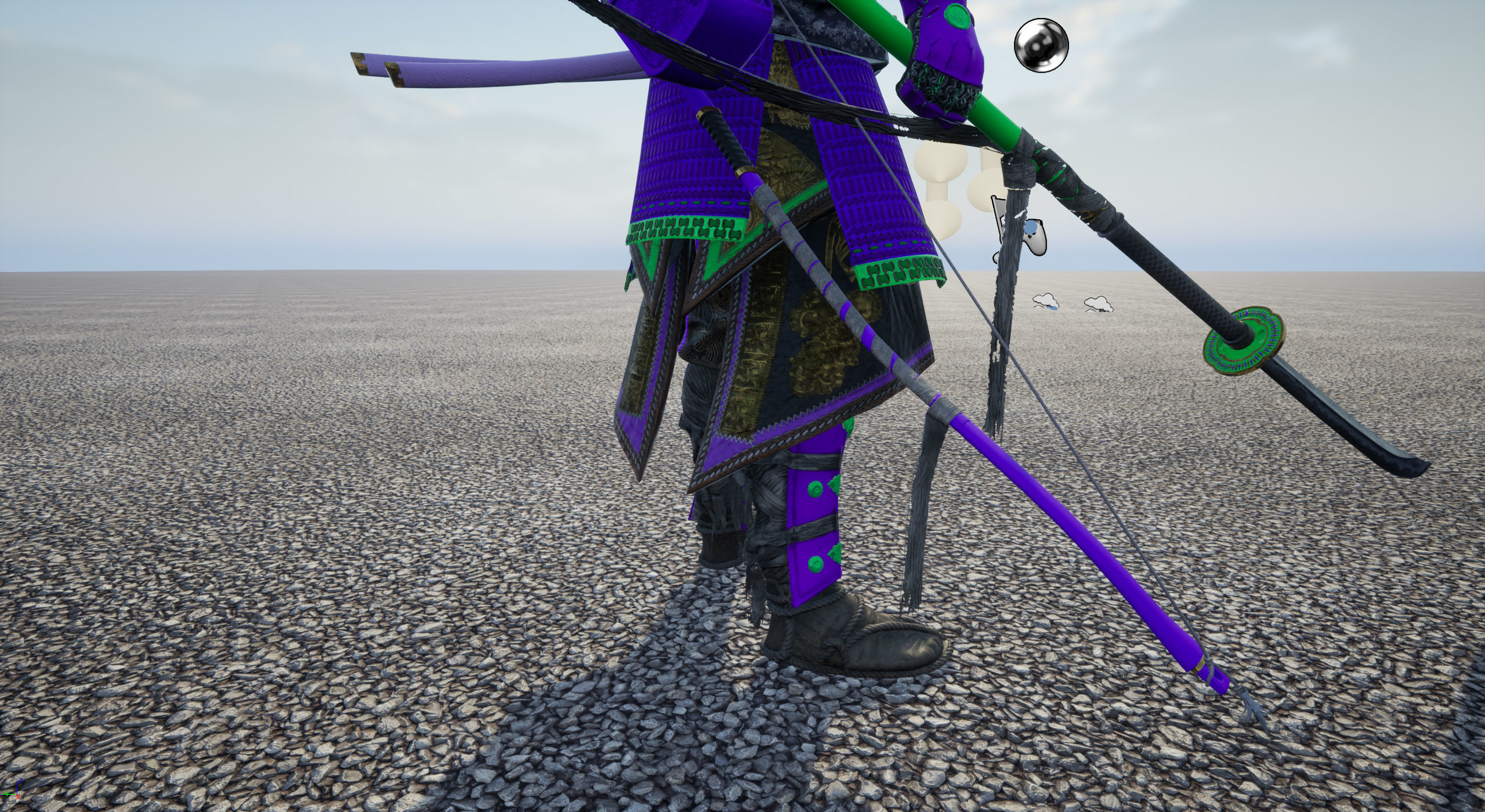 Samurai Warlord - Shogun - UE4 Project Low-poly 3D model_58