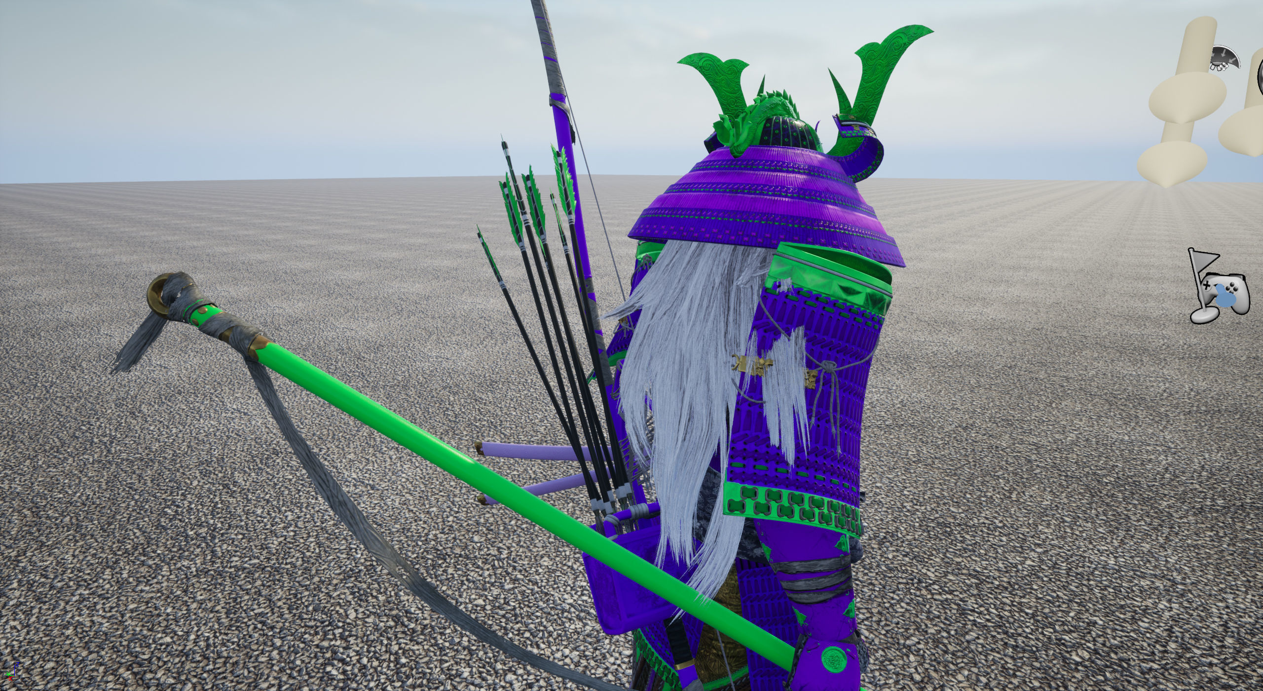Samurai Warlord - Shogun - UE4 Project Low-poly 3D model_60