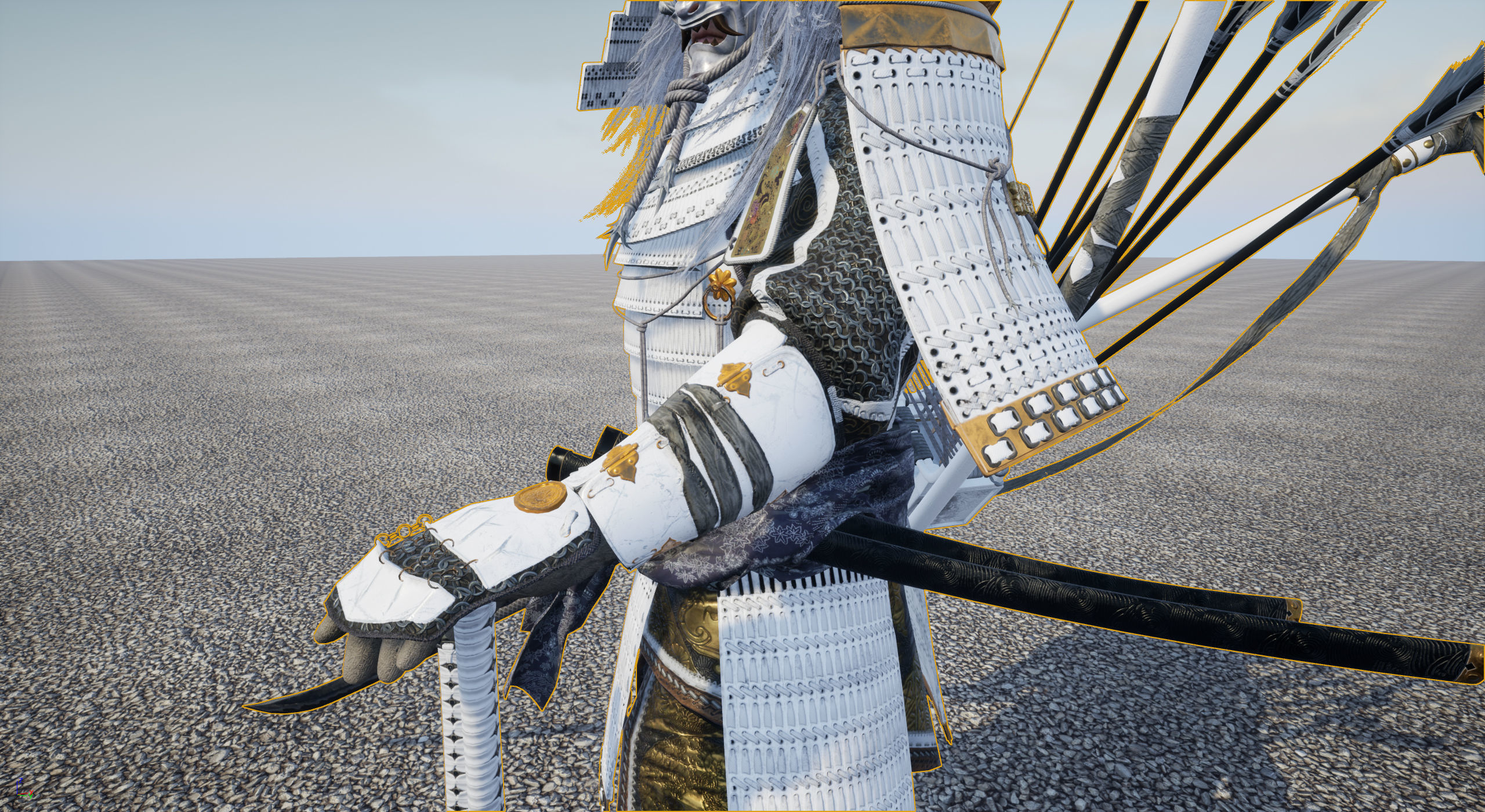 Samurai Warlord - Shogun - UE4 Project Low-poly 3D model_46