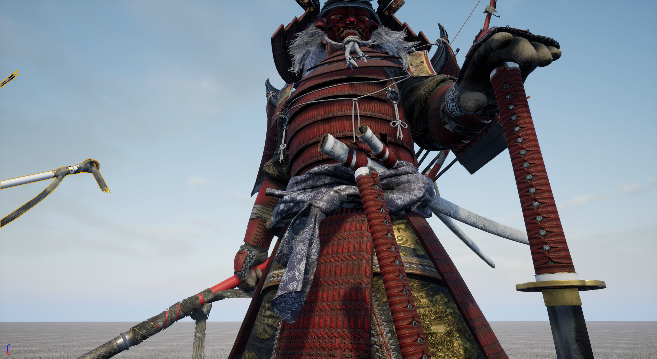 Samurai Warlord - Shogun - UE4 Project Low-poly 3D model_52