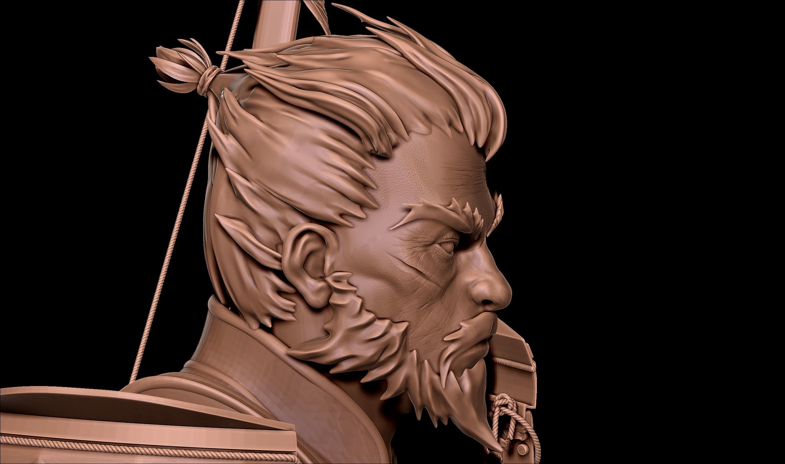 Samurai Warlord - Shogun - UE4 Project Low-poly 3D model_34