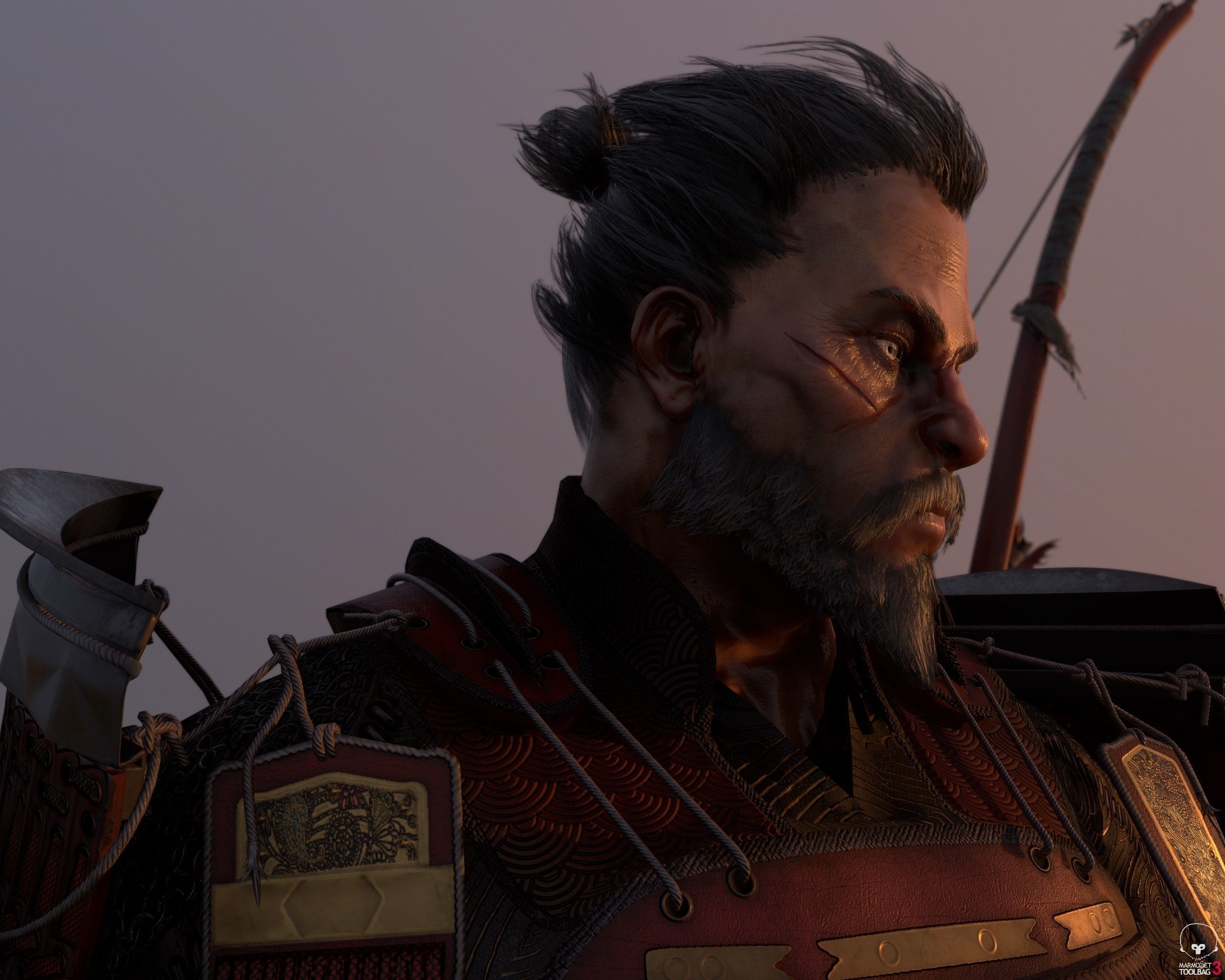 Samurai Warlord - Shogun - UE4 Project Low-poly 3D model_1