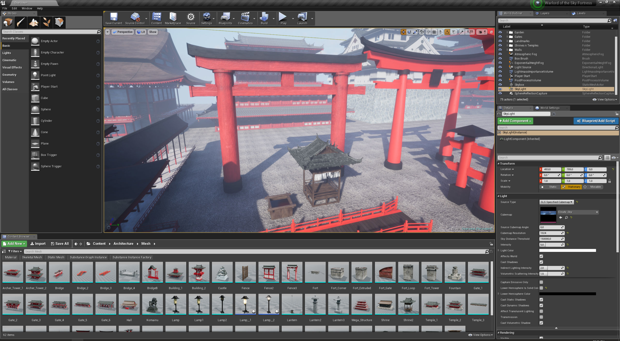 Japanese Architecture Pack - UE4 Project Low-poly 3D model_1