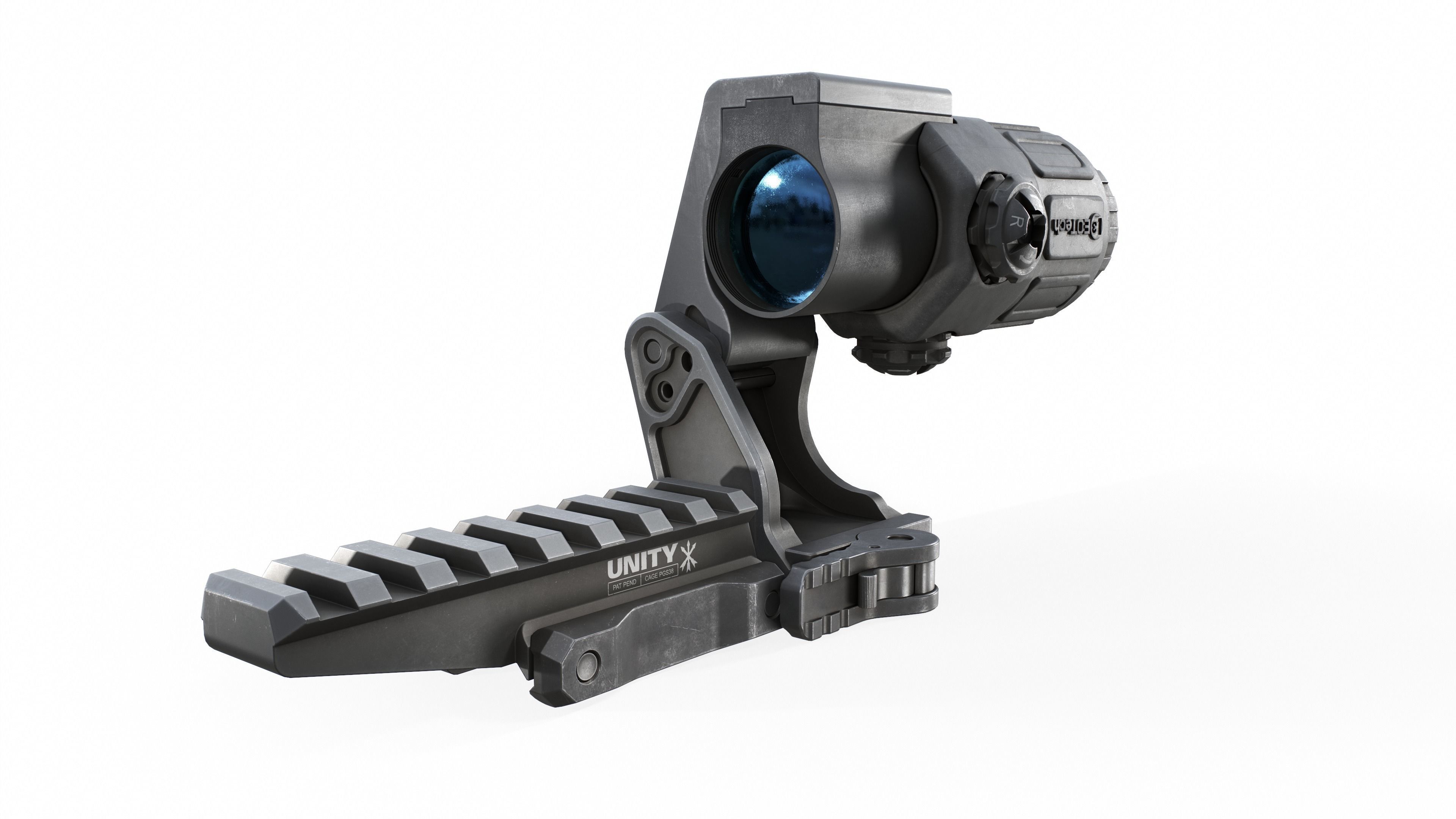 EOTech G33 3x Flip to Side Magnifier Low-poly 3D model_23