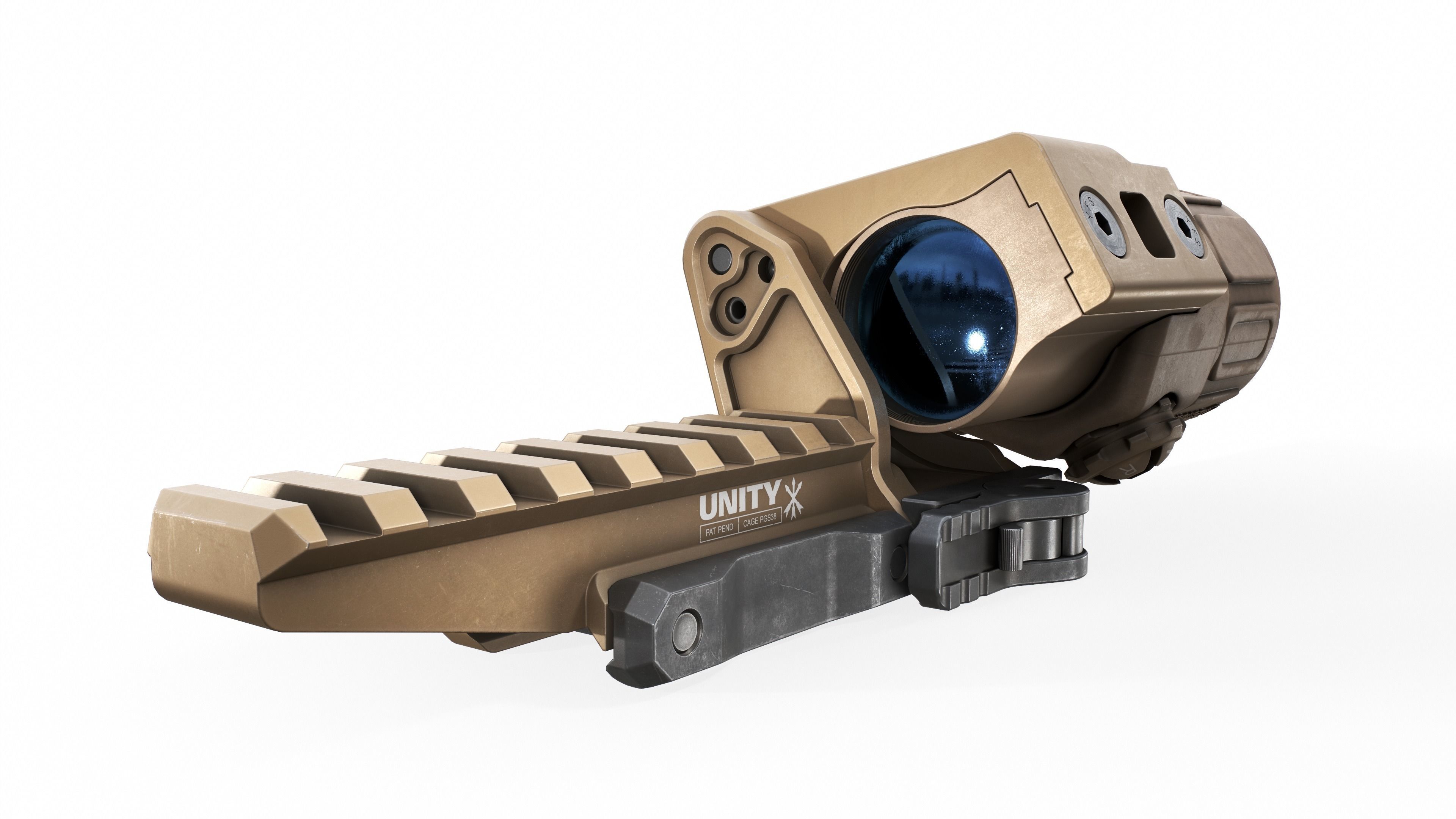 EOTech G33 3x Flip to Side Magnifier Low-poly 3D model_24