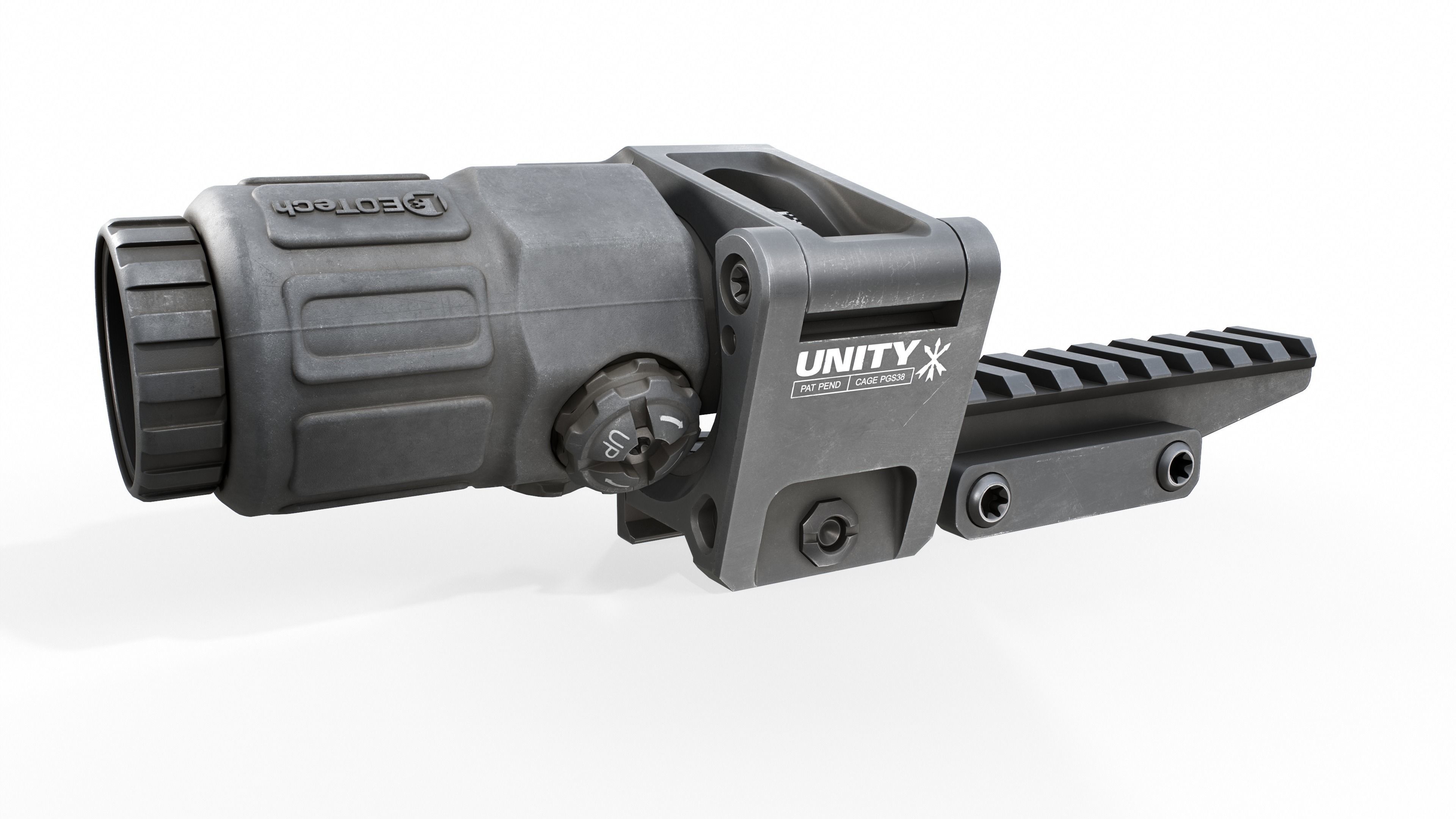 EOTech G33 3x Flip to Side Magnifier Low-poly 3D model_34