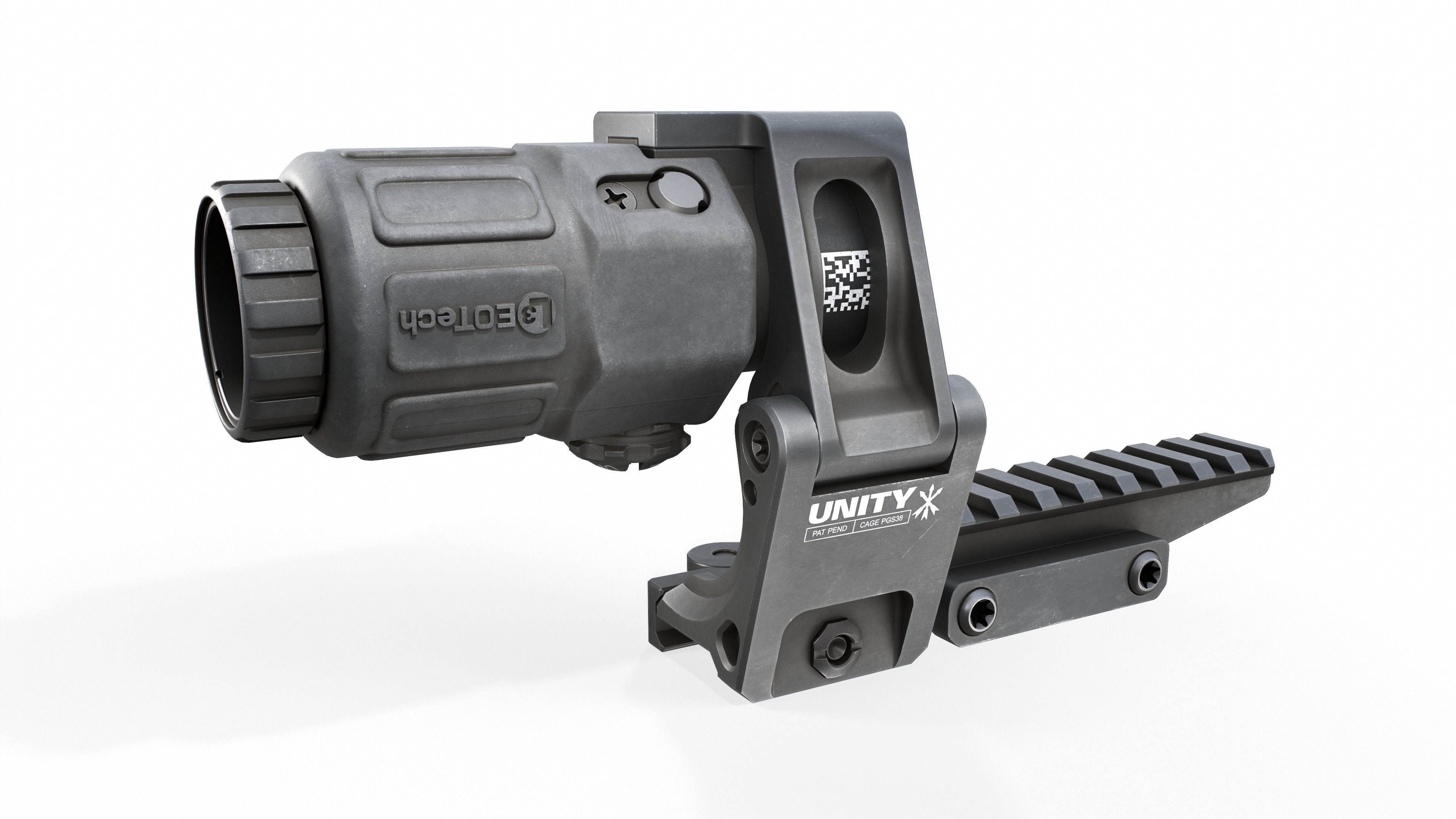 EOTech G33 3x Flip to Side Magnifier Low-poly 3D model_35
