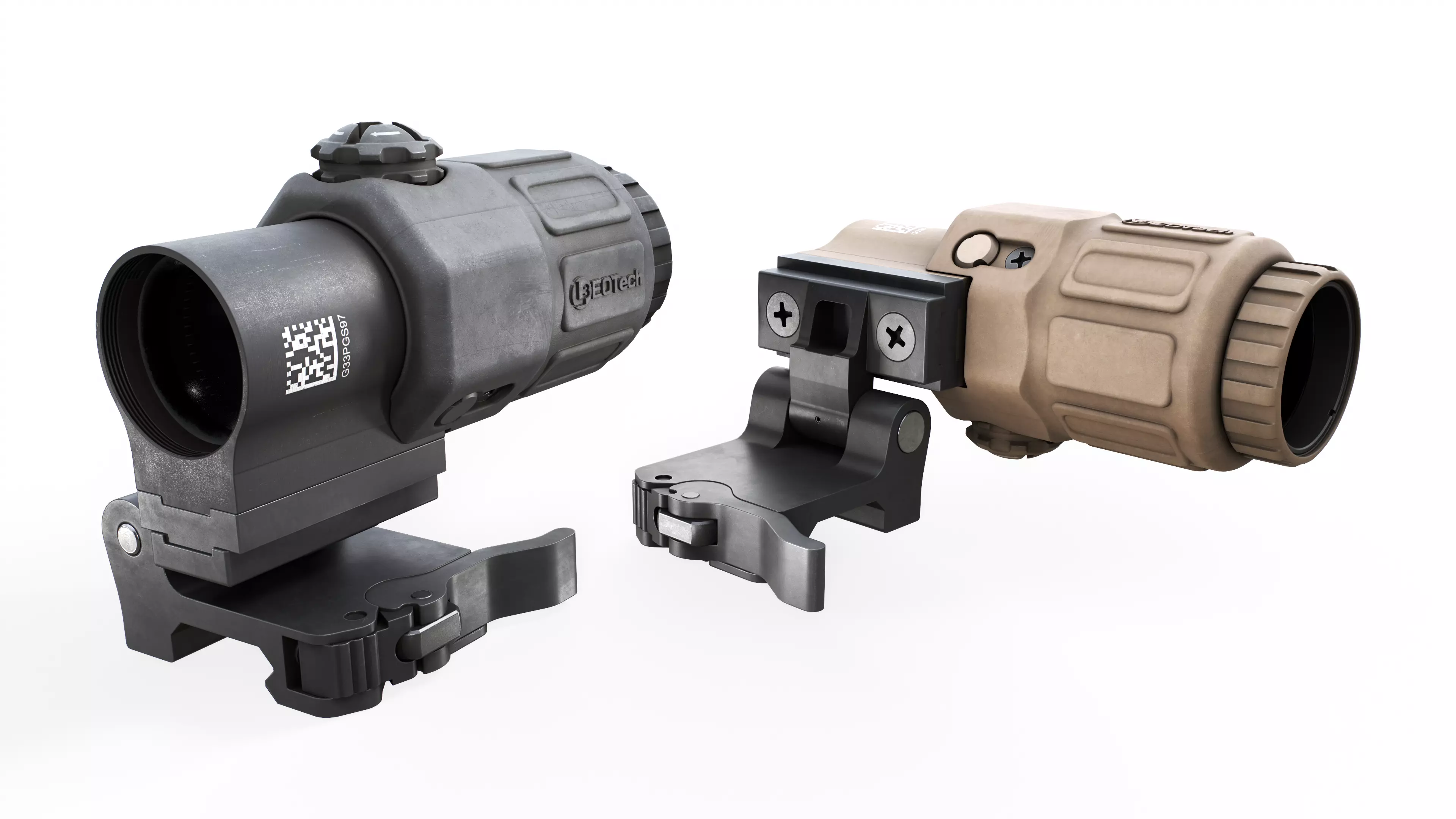 EOTech G33 3x Flip to Side Magnifier Low-poly 3D model_0