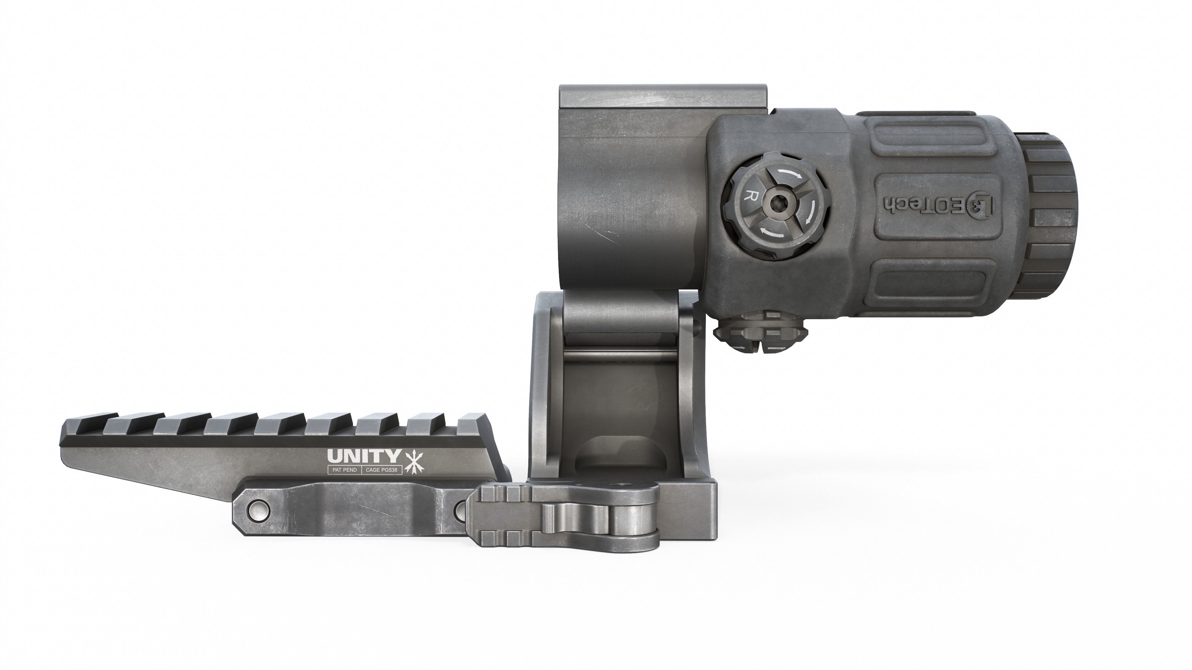 EOTech G33 3x Flip to Side Magnifier Low-poly 3D model_27