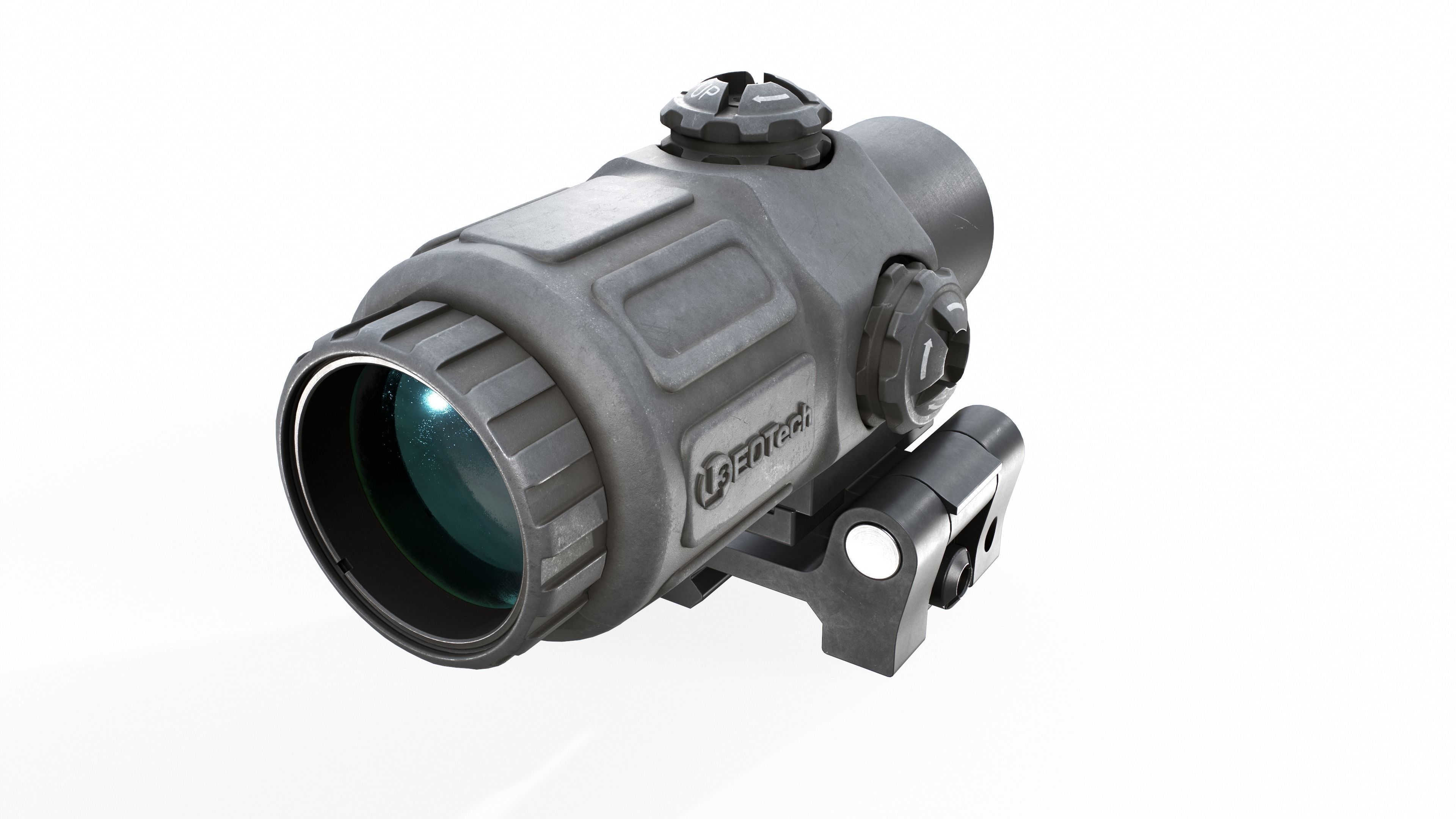 EOTech G33 3x Flip to Side Magnifier Low-poly 3D model_16
