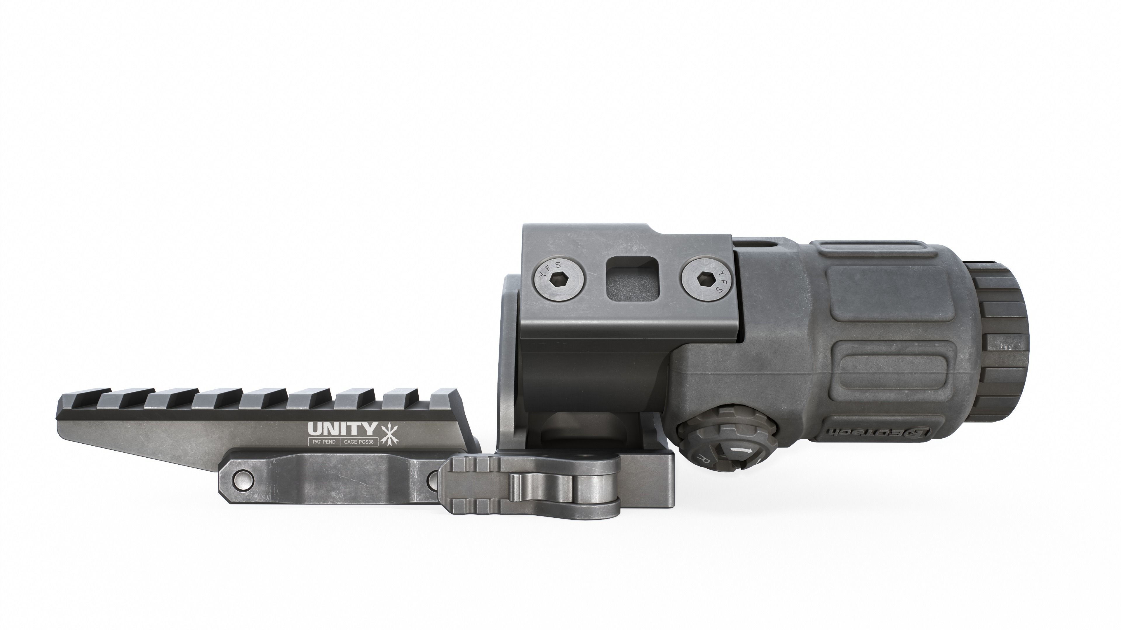 EOTech G33 3x Flip to Side Magnifier Low-poly 3D model_26