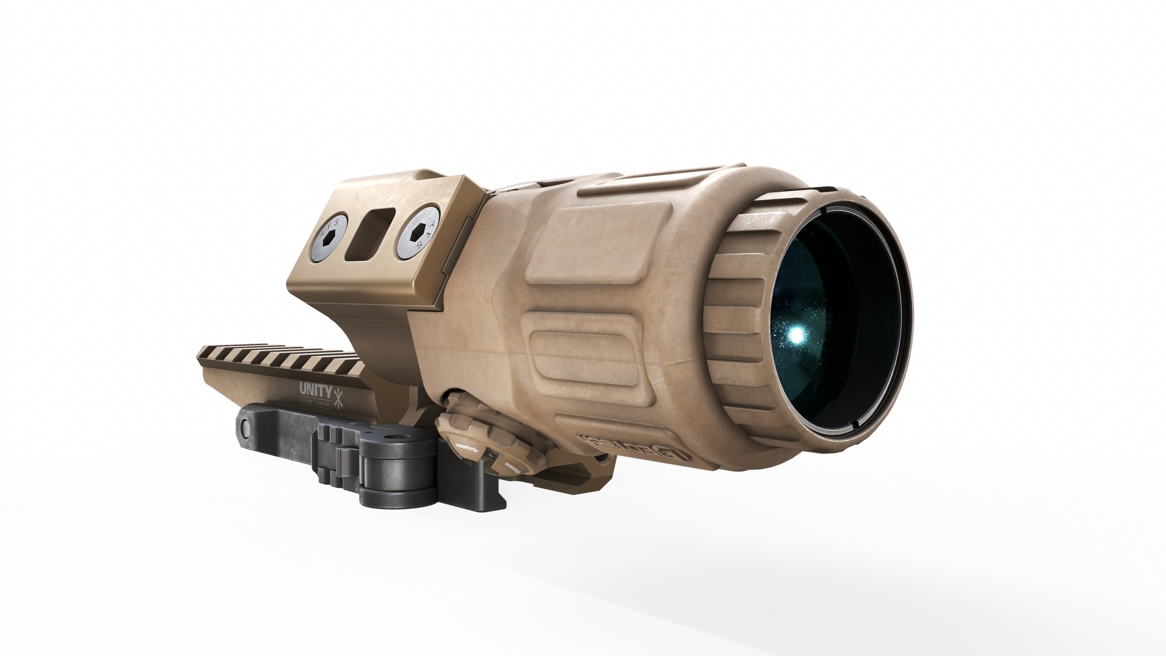 EOTech G33 3x Flip to Side Magnifier Low-poly 3D model_32