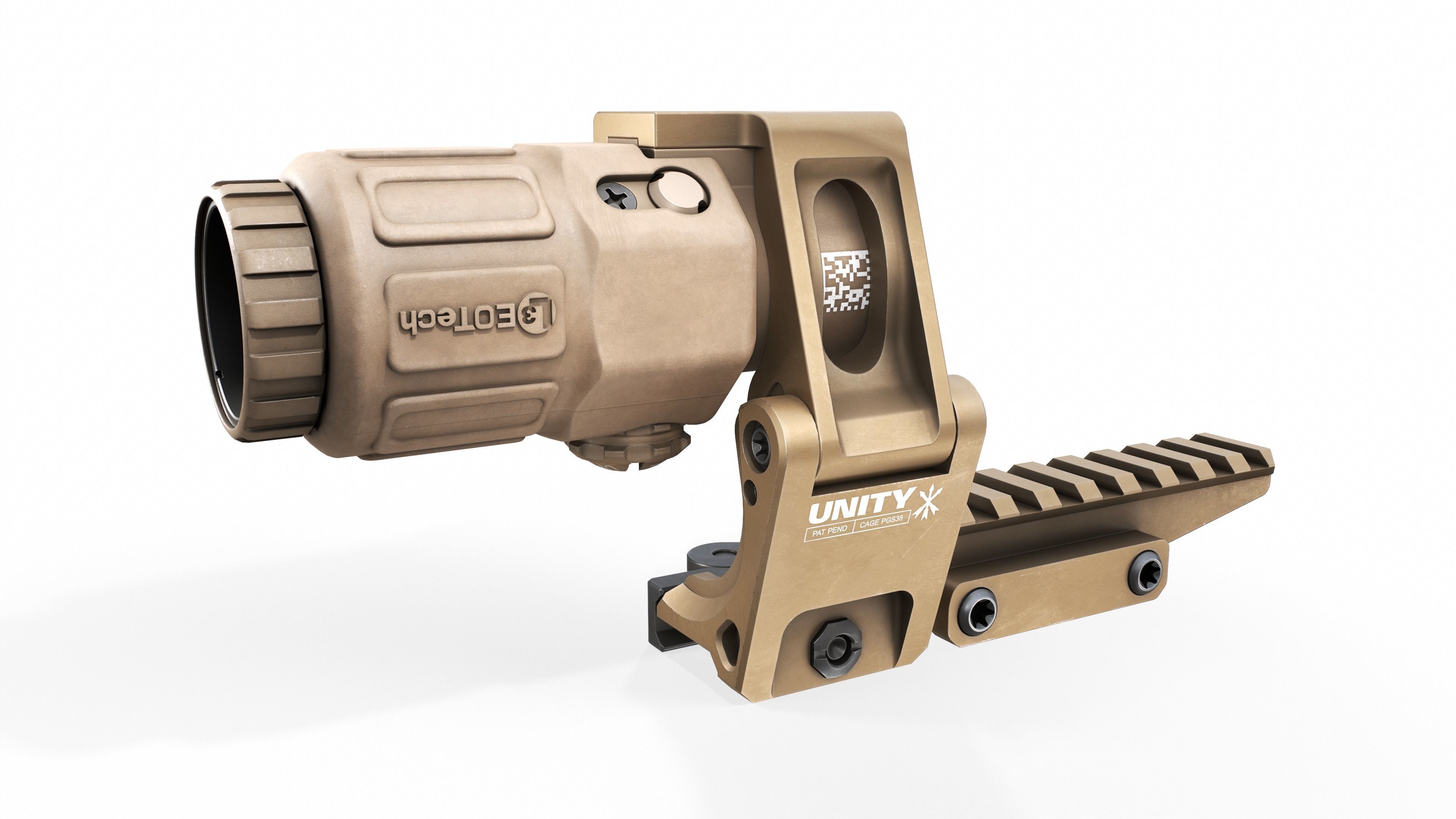 EOTech G33 3x Flip to Side Magnifier Low-poly 3D model_37