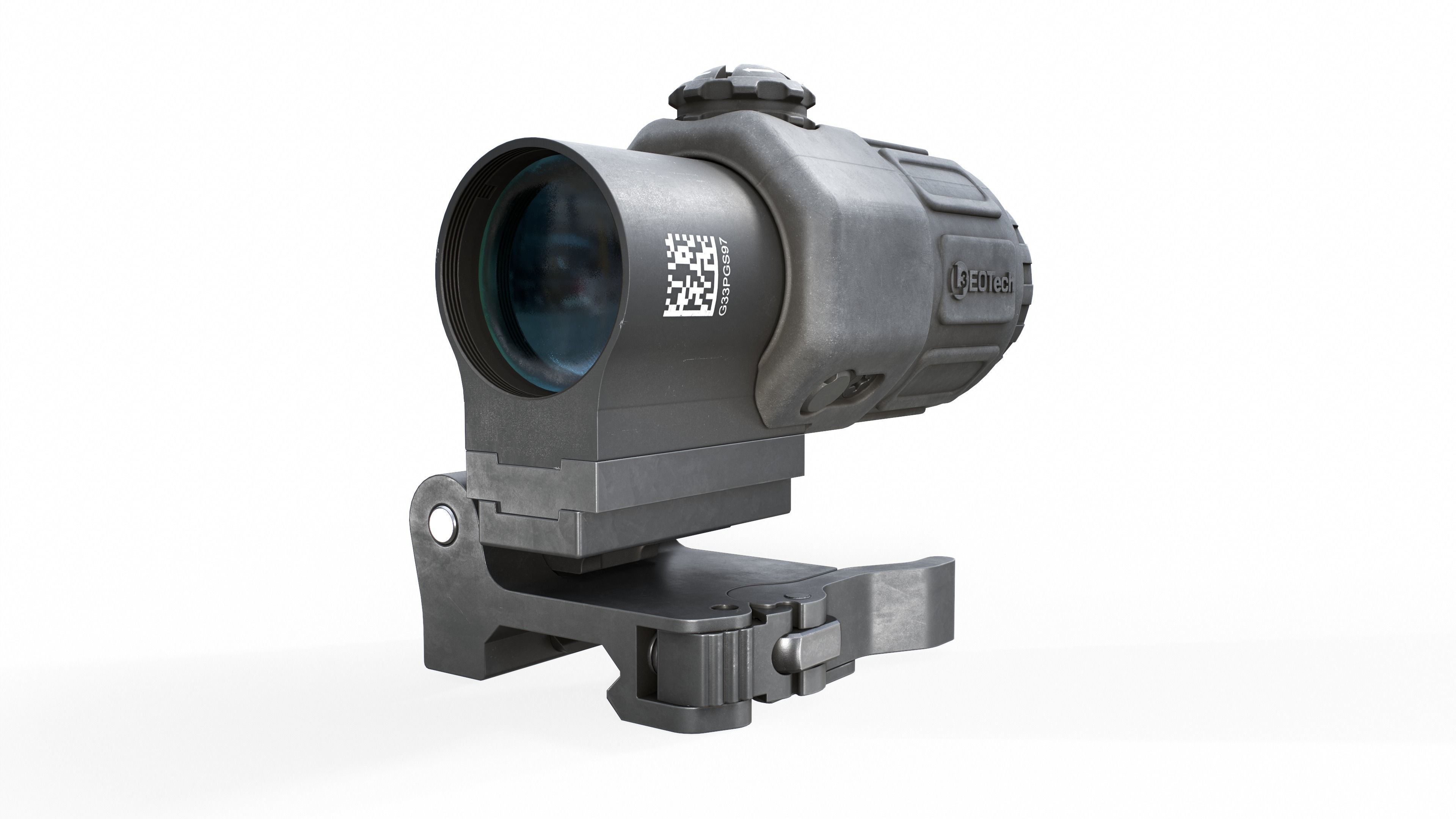 EOTech G33 3x Flip to Side Magnifier Low-poly 3D model_10