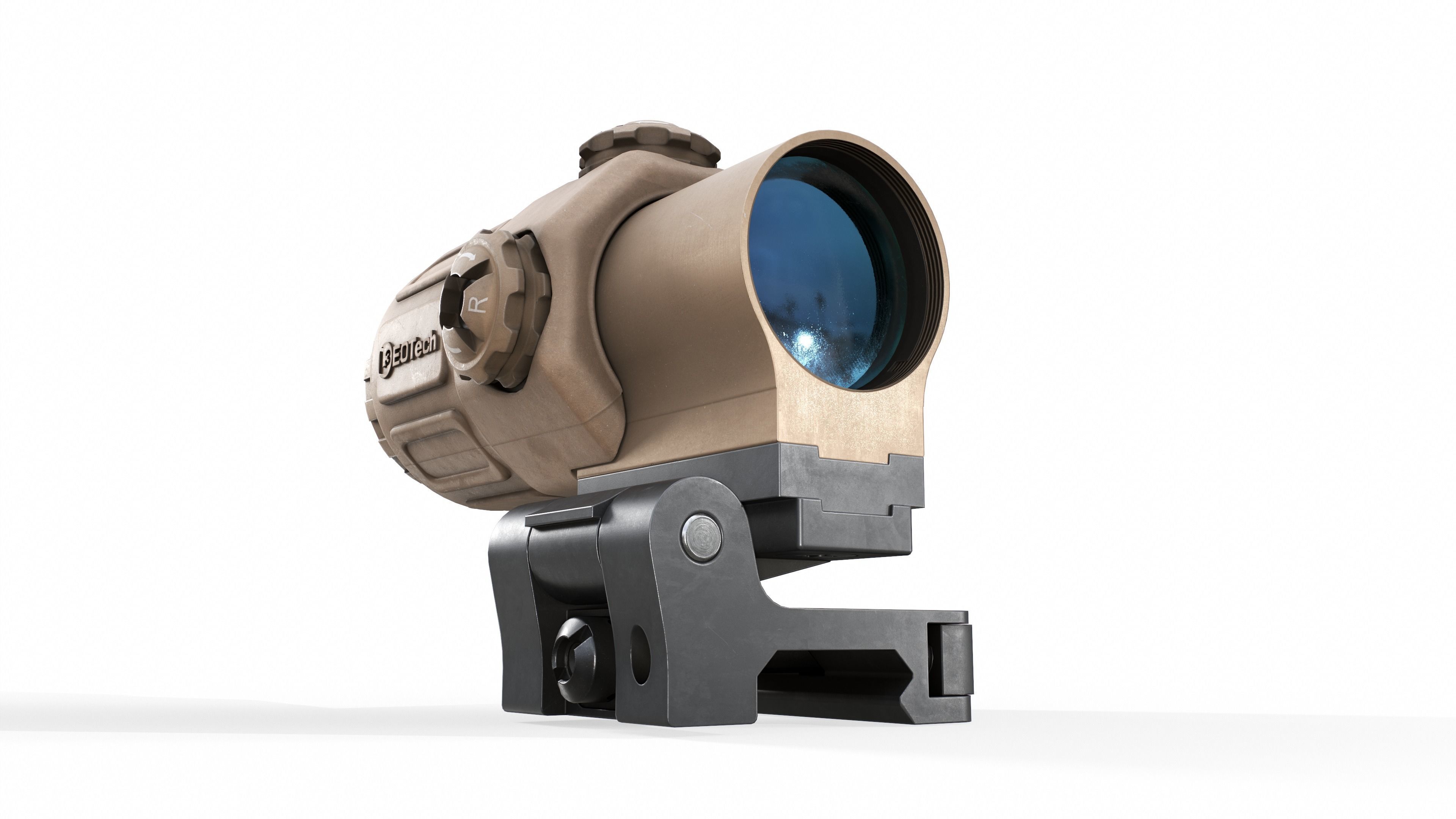 EOTech G33 3x Flip to Side Magnifier Low-poly 3D model_21