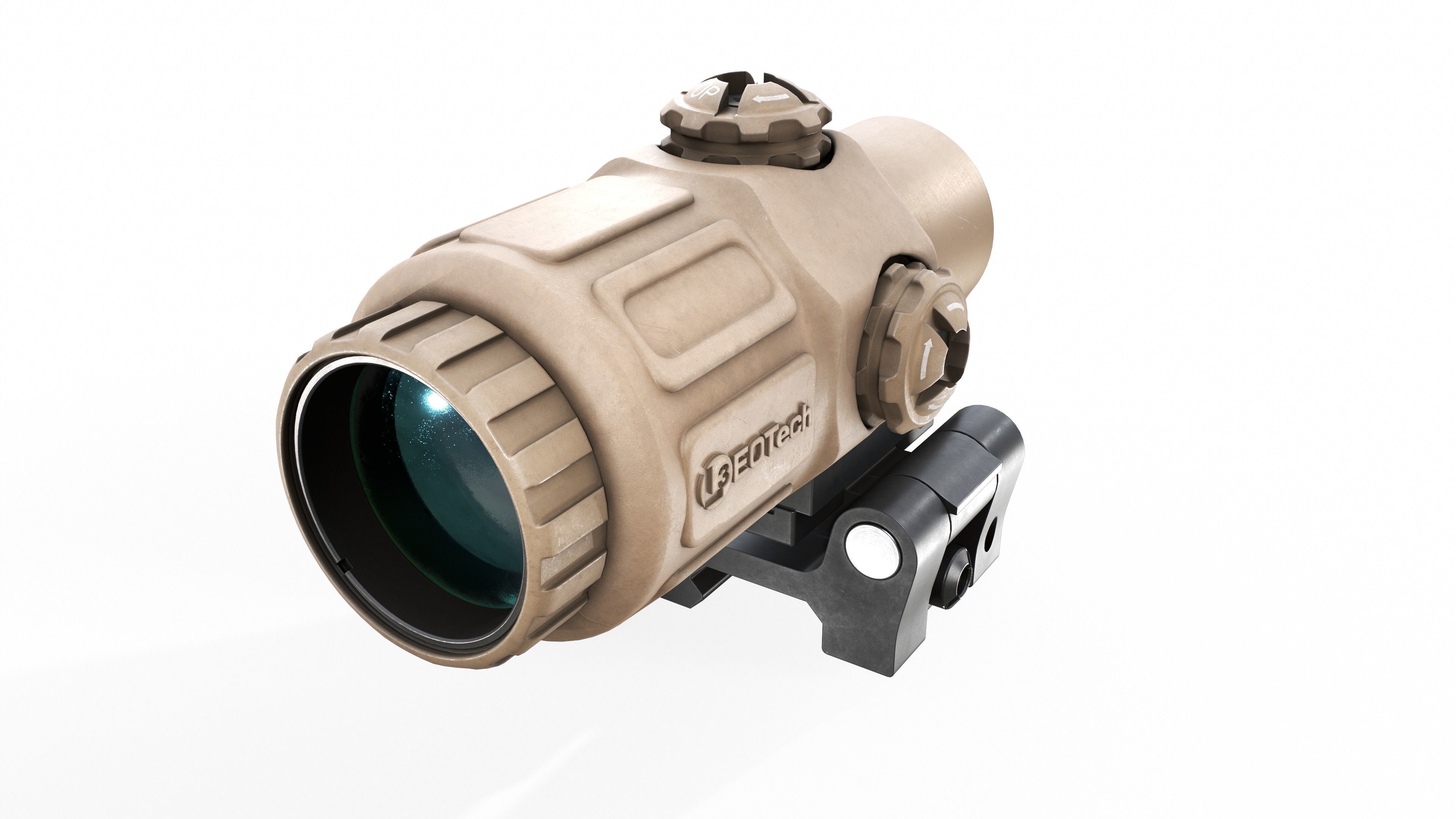 EOTech G33 3x Flip to Side Magnifier Low-poly 3D model_17