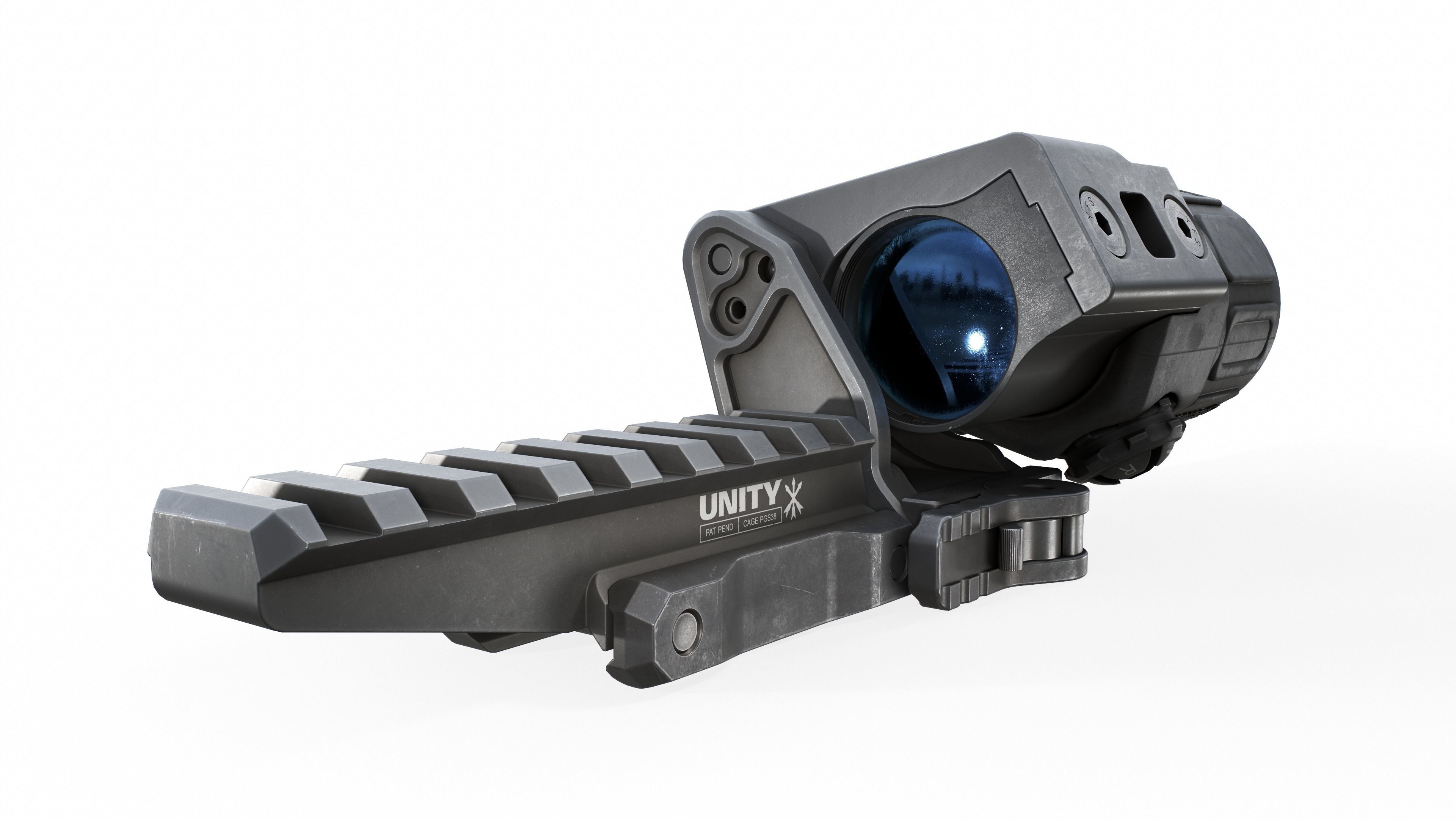 EOTech G33 3x Flip to Side Magnifier Low-poly 3D model_22