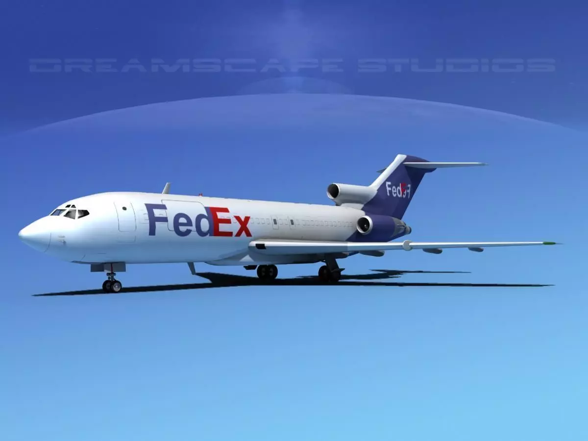Boeing 727-100 FedEx 3D model