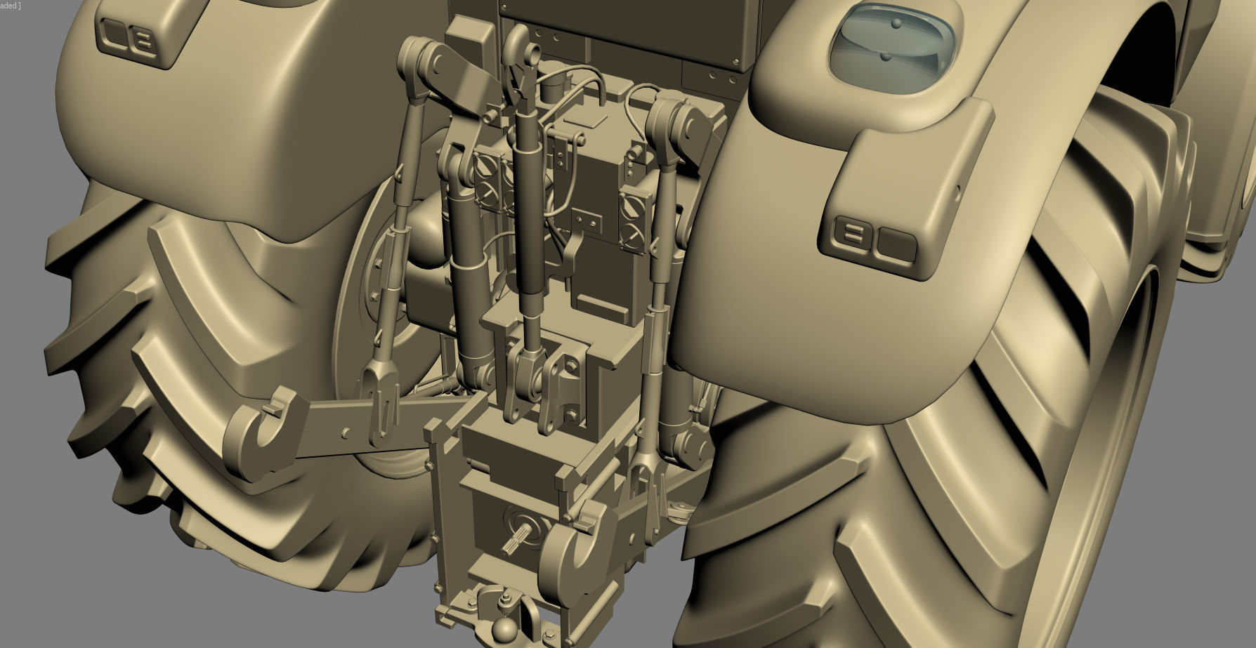 Farm Tractor John Deere 6195M 3D model_27