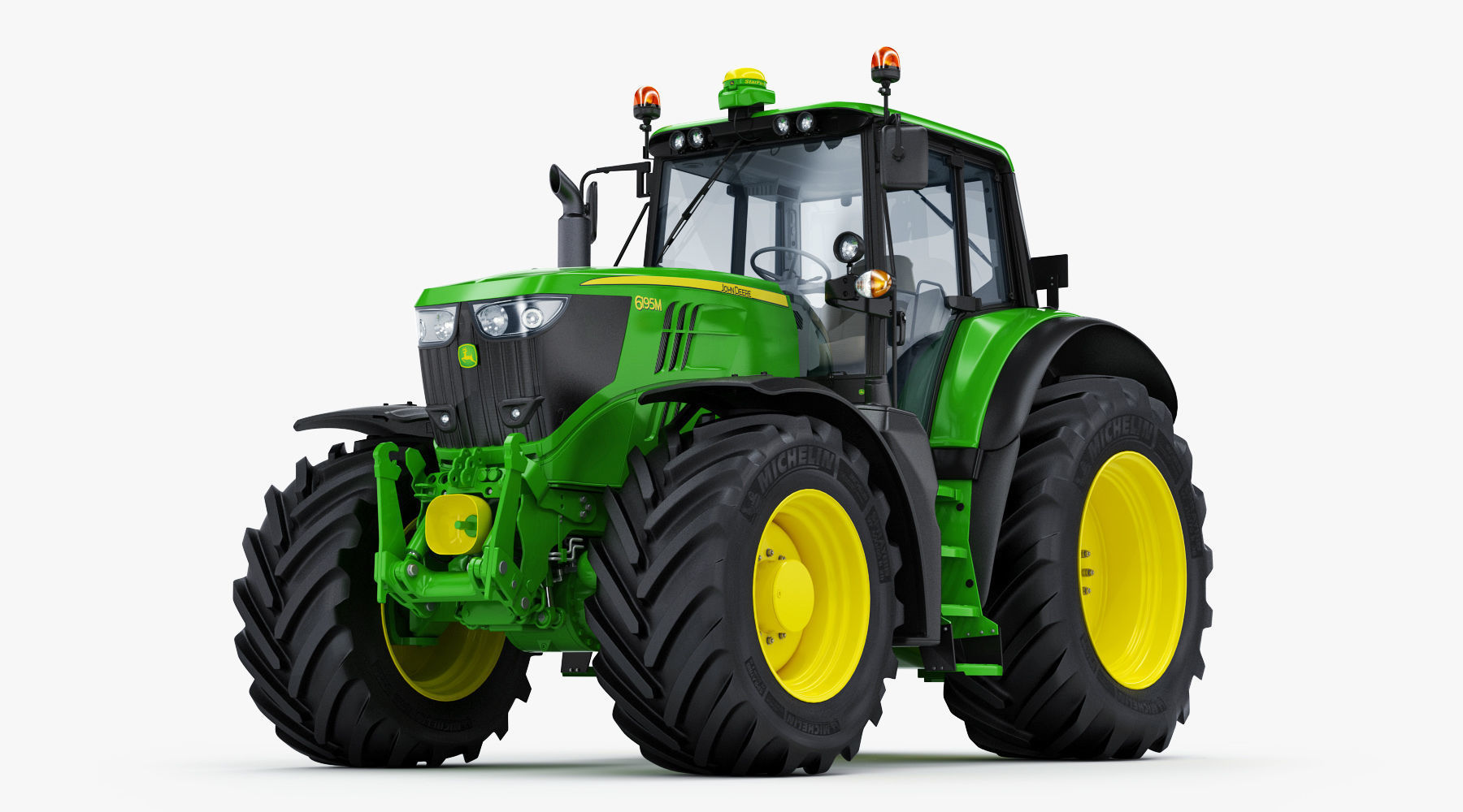 Farm Tractor John Deere 6195M 3D model_8