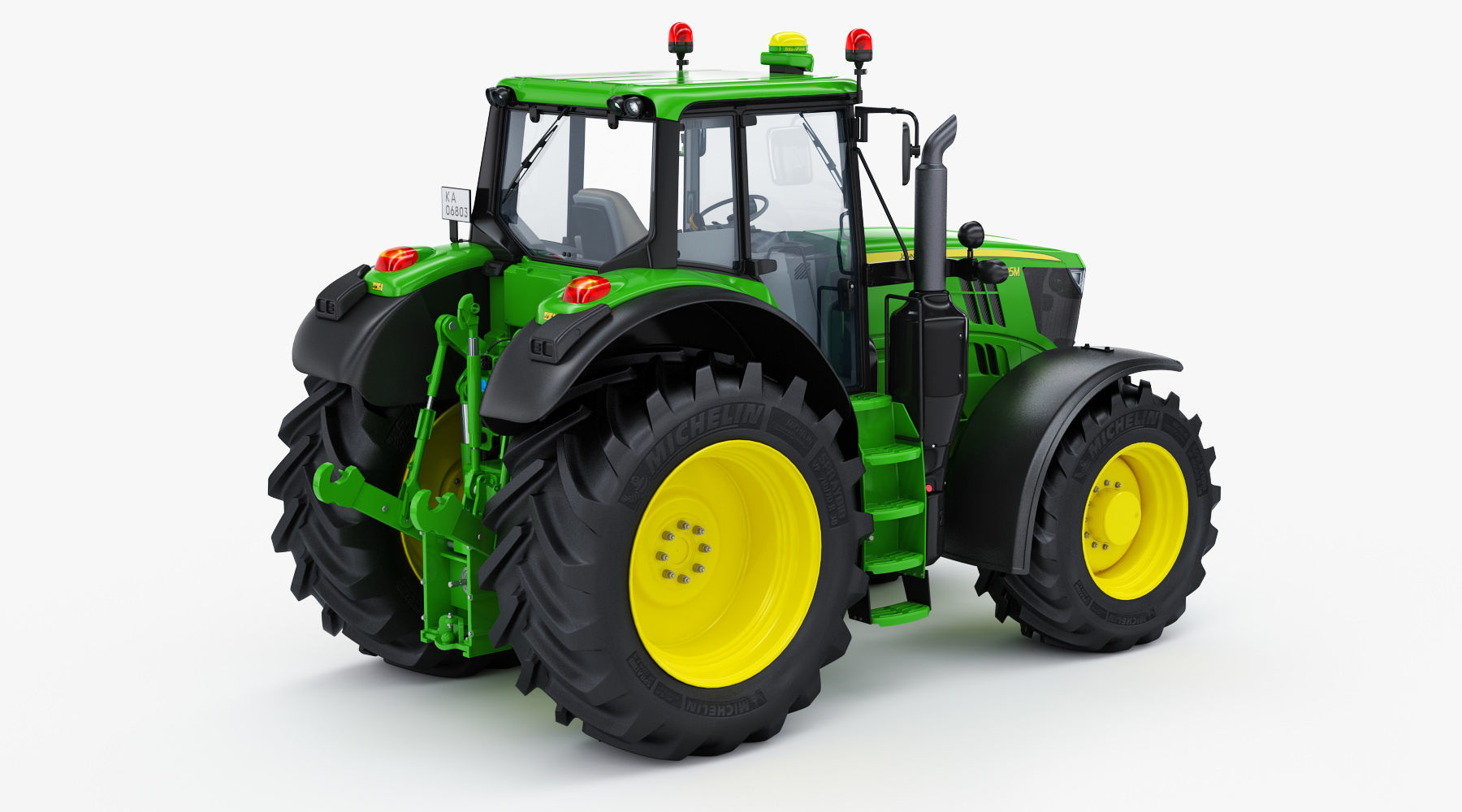 Farm Tractor John Deere 6195M 3D model_10