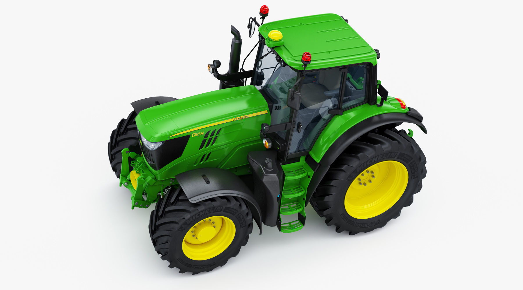 Farm Tractor John Deere 6195M 3D model_12