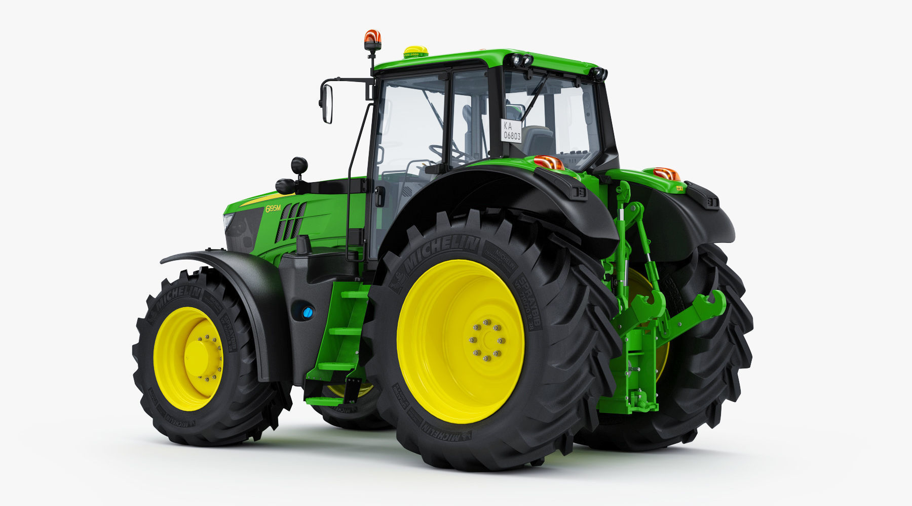 Farm Tractor John Deere 6195M 3D model_9