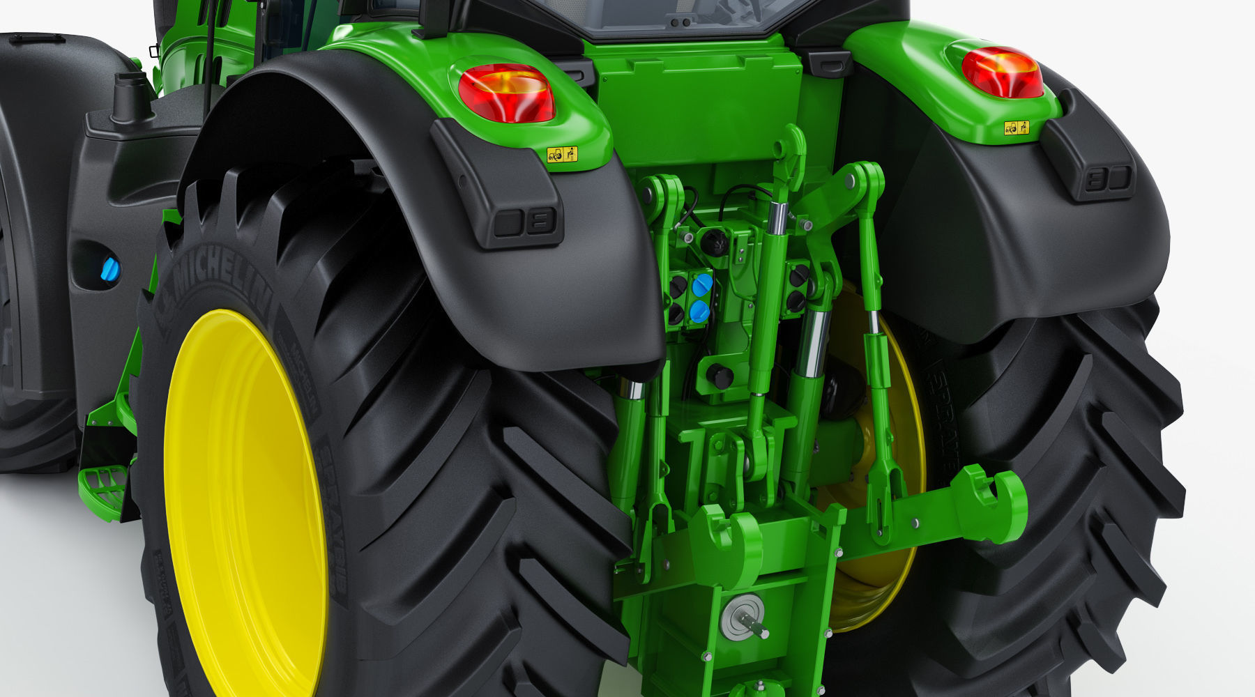 Farm Tractor John Deere 6195M 3D model_14