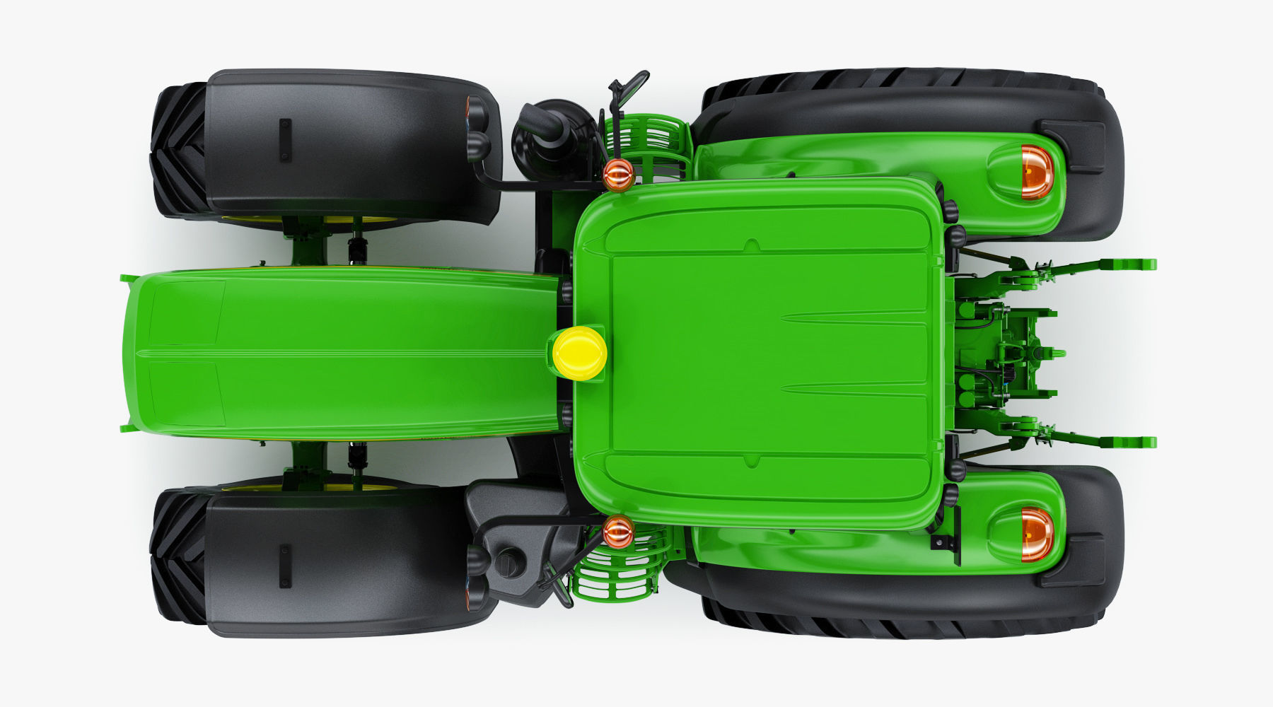Farm Tractor John Deere 6195M 3D model_5