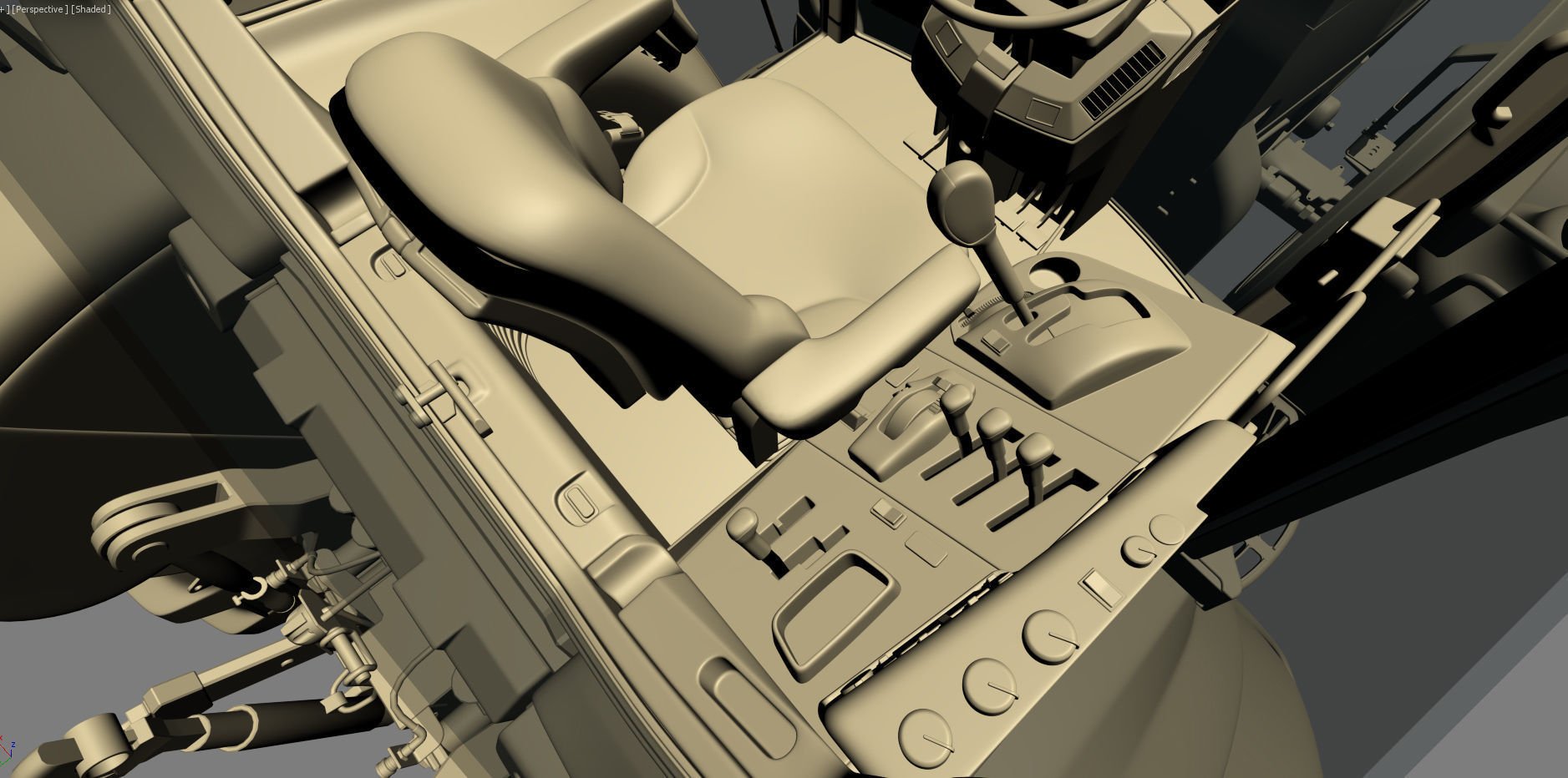 Farm Tractor John Deere 6195M 3D model_33