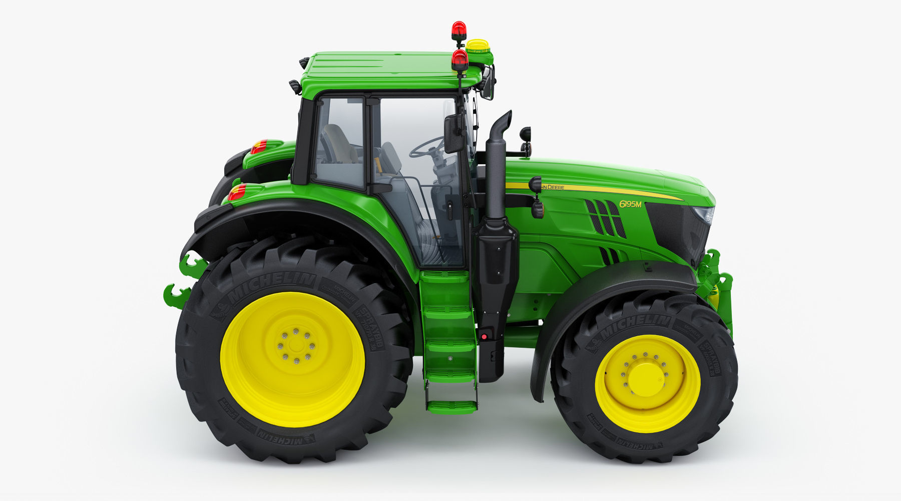 Farm Tractor John Deere 6195M 3D model_7