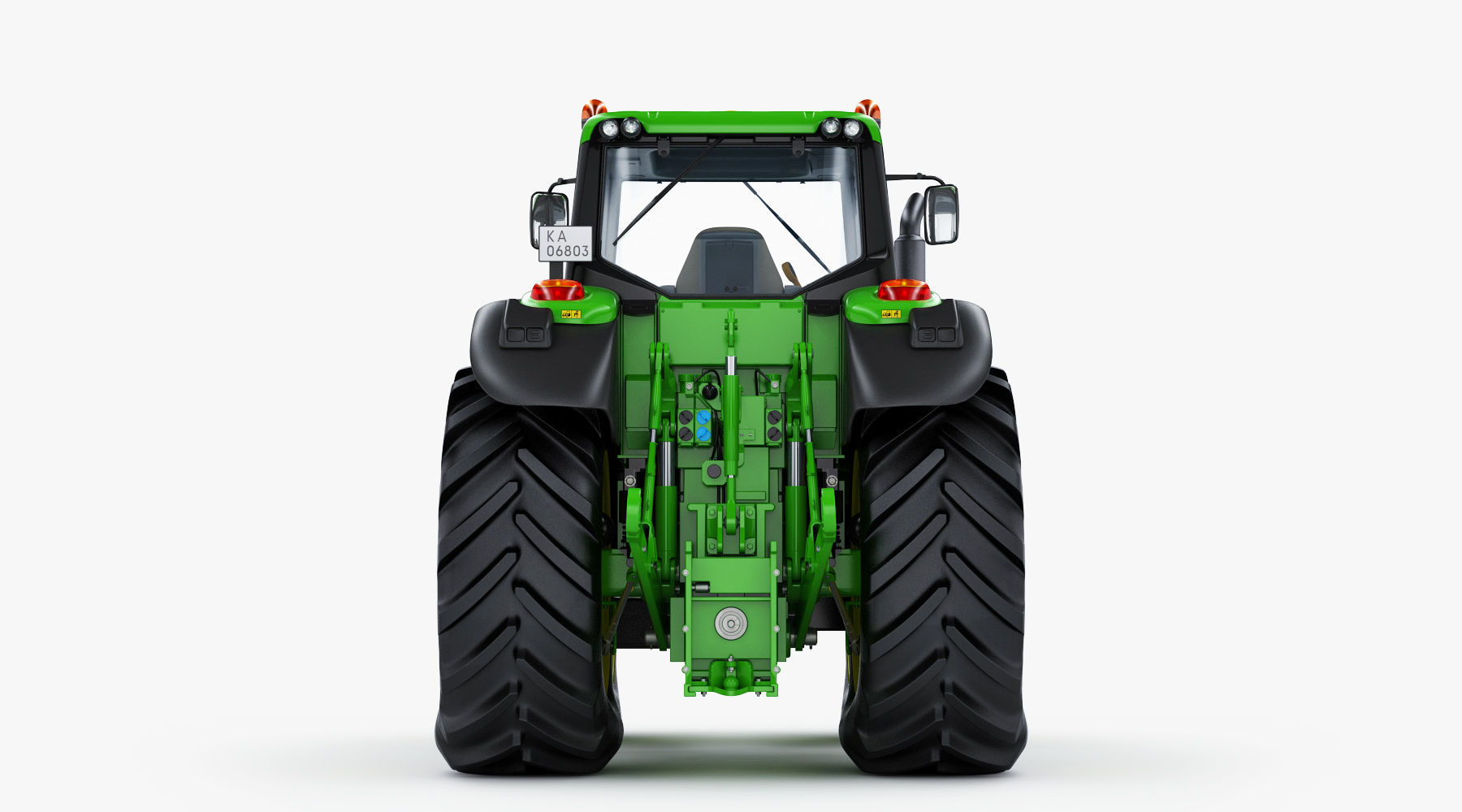 Farm Tractor John Deere 6195M 3D model_4