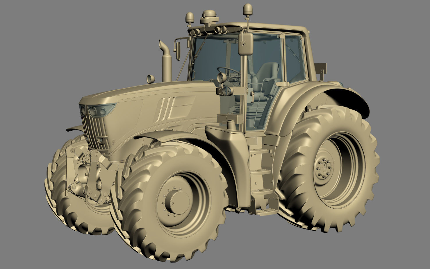 Farm Tractor John Deere 6195M 3D model_17