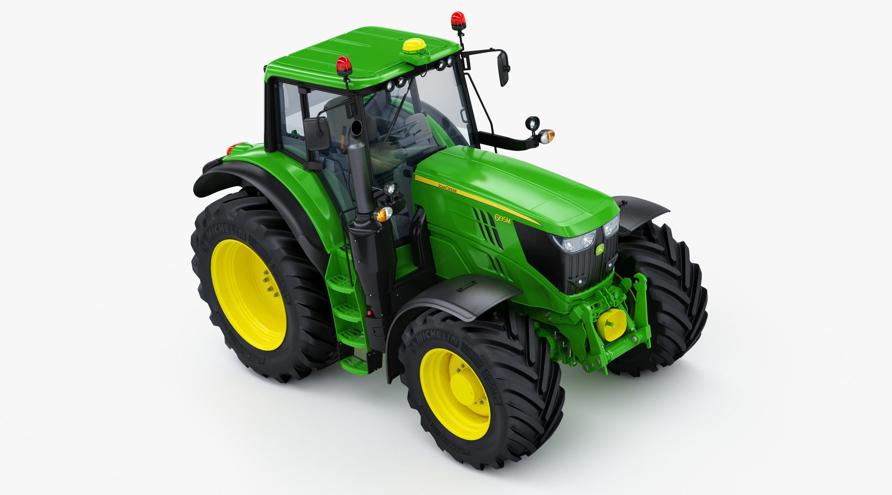 Farm Tractor John Deere 6195M 3D model_11