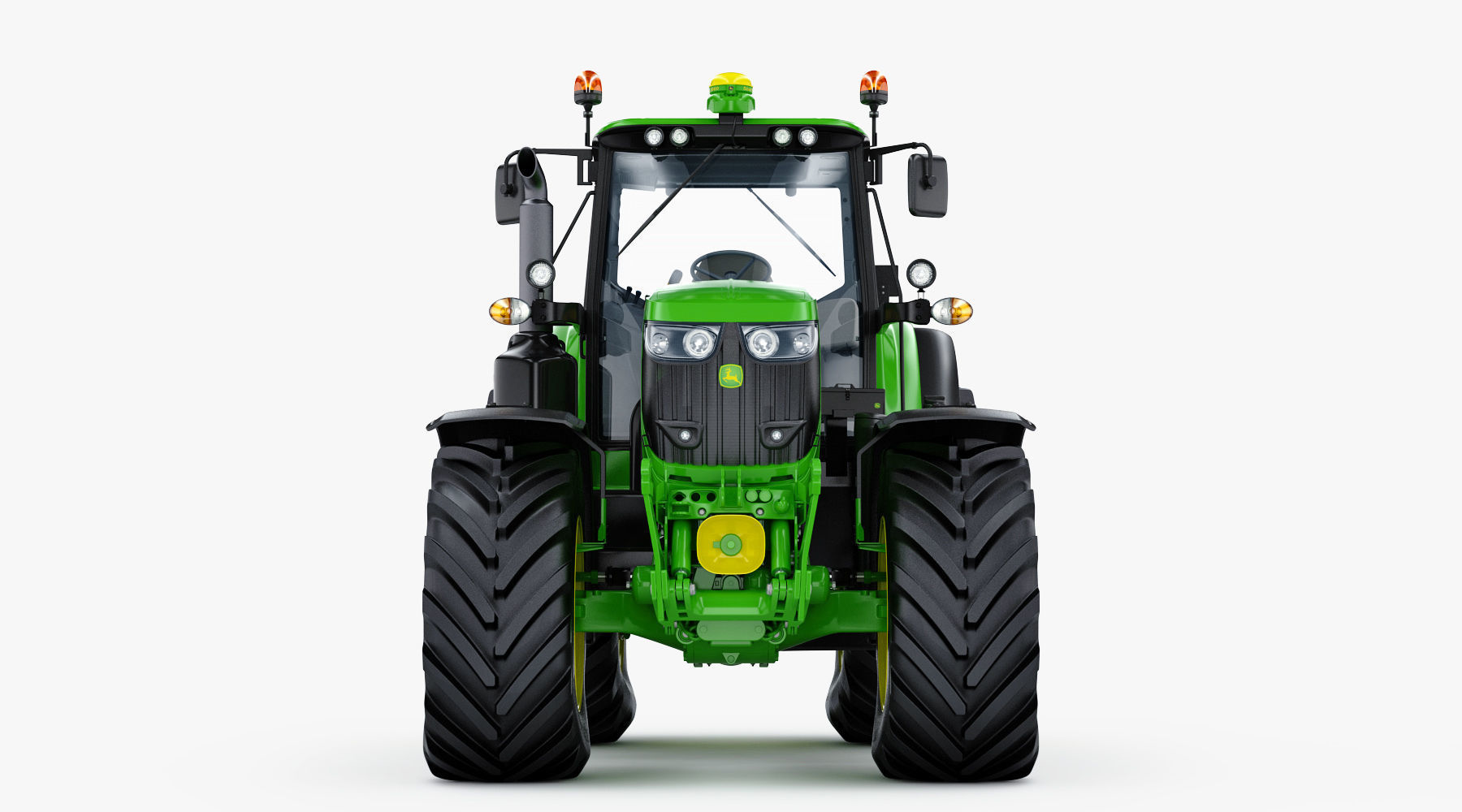 Farm Tractor John Deere 6195M 3D model_3