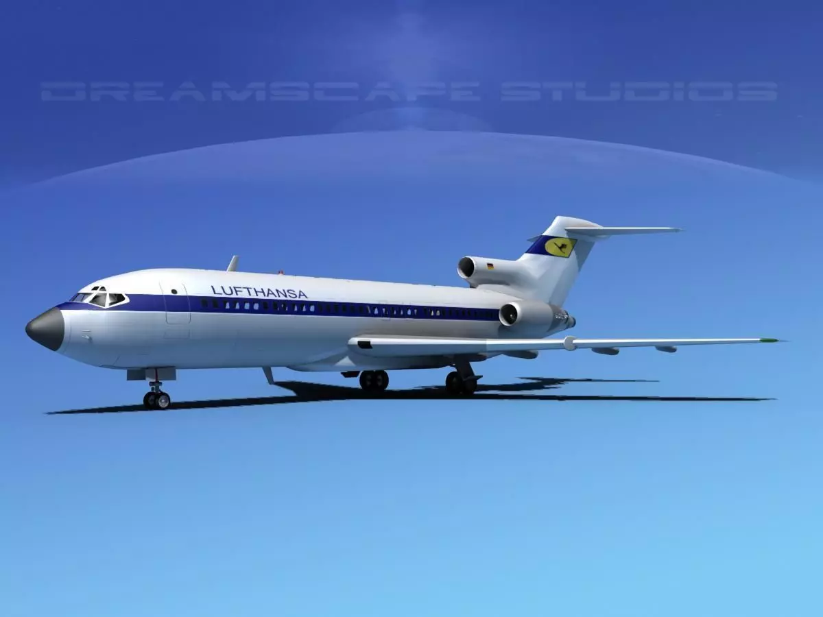 Boeing 727-100 Lufthansa 1 3D model
