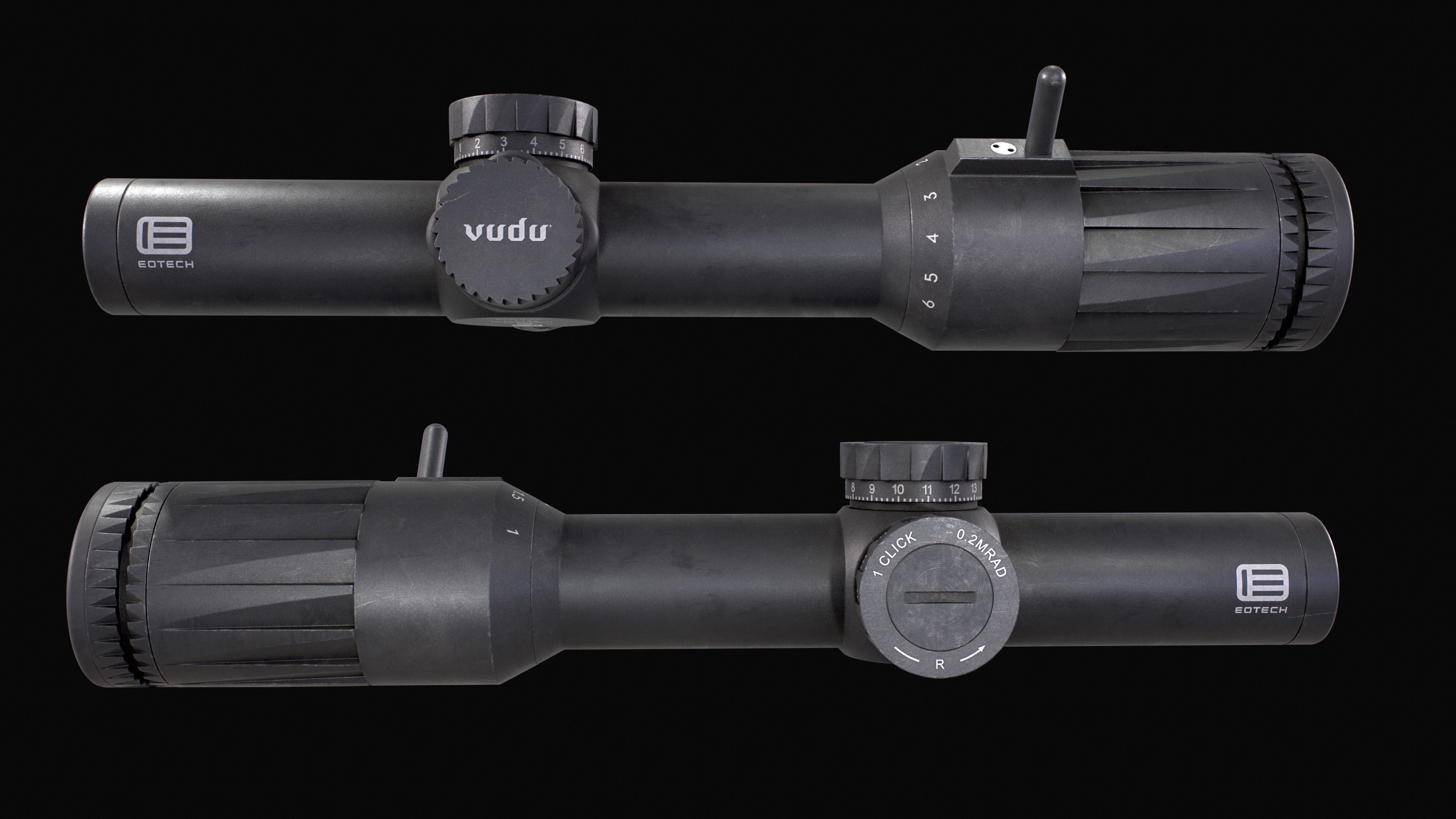 EOTech Vudu 1-6x Low Power Variable Optic Low-poly 3D model_5