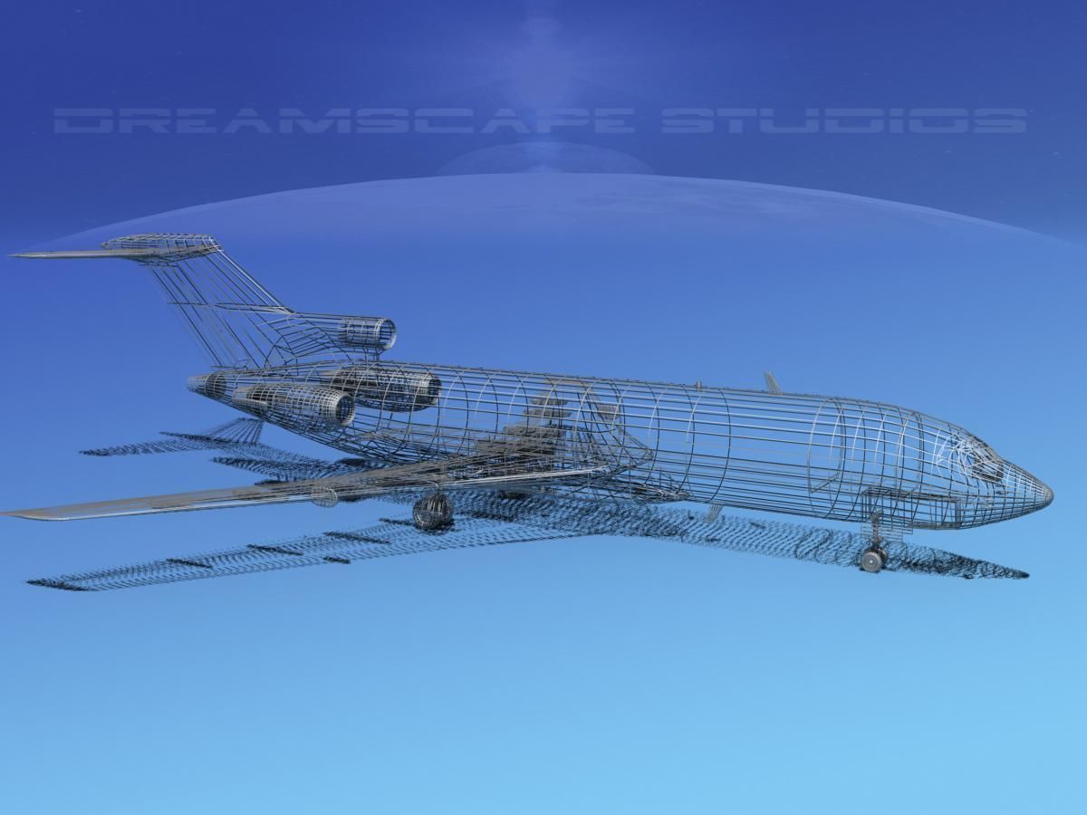 Boeing 727-100 Lufthansa 2 3D model_13