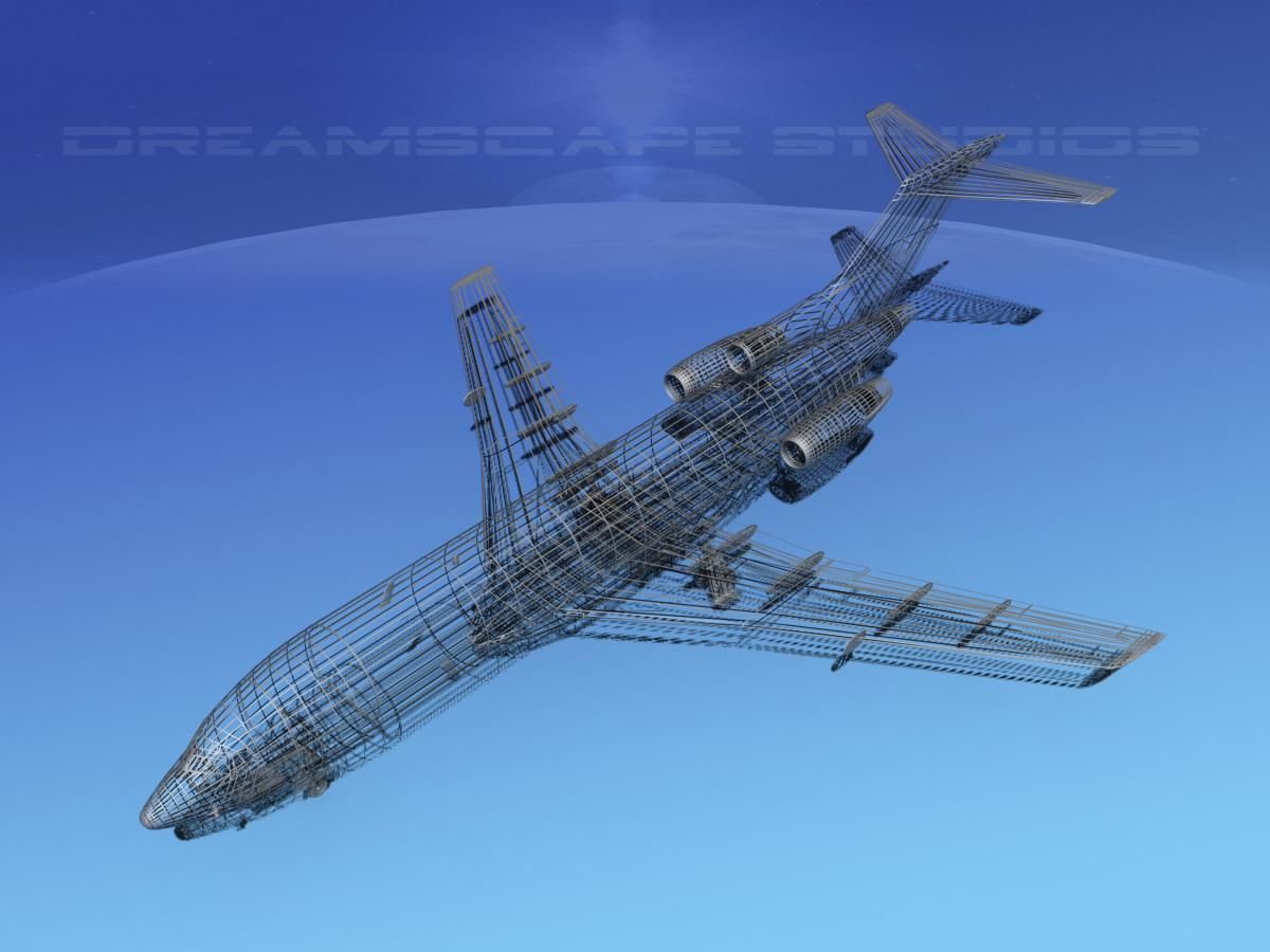 Boeing 727-100 Lufthansa 2 3D model_11