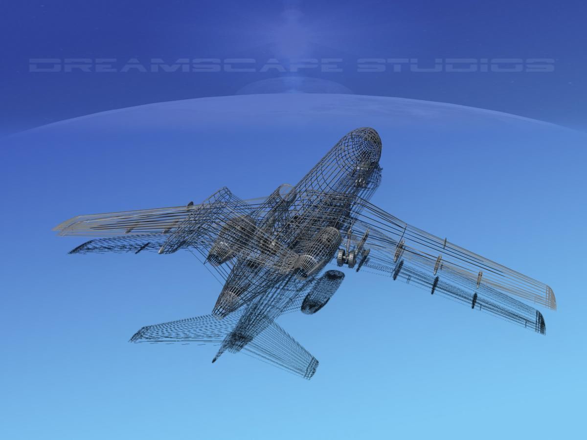 Boeing 727-100 Lufthansa 2 3D model_14