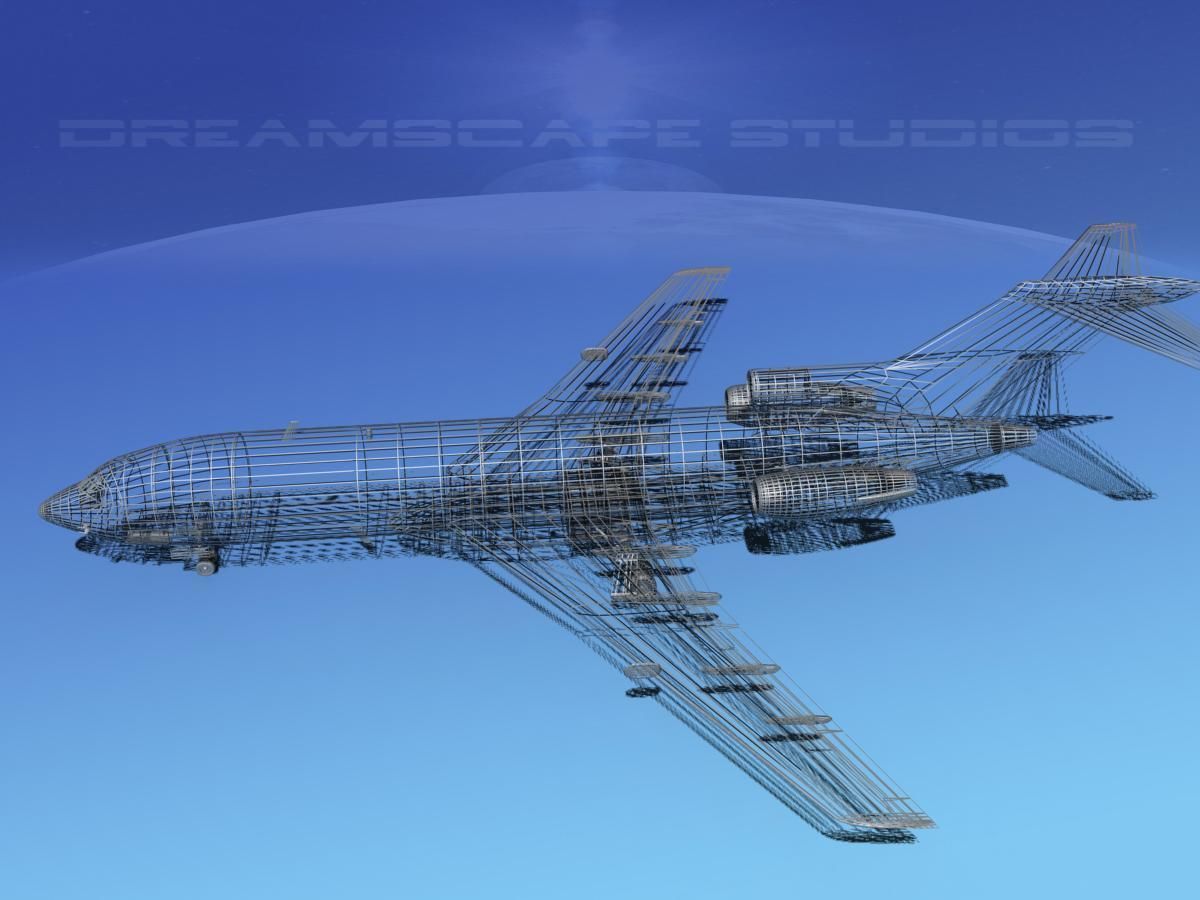 Boeing 727-100 Lufthansa 2 3D model_15