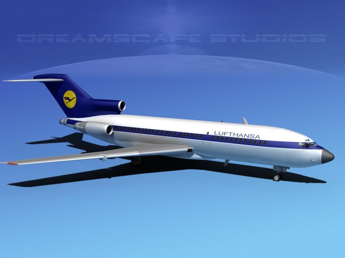 Boeing 727-100 Lufthansa 2 3D model_3