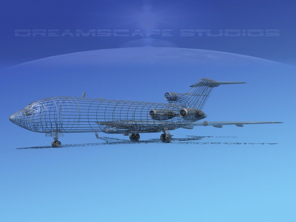 Boeing 727-100 Lufthansa 2 3D model_12