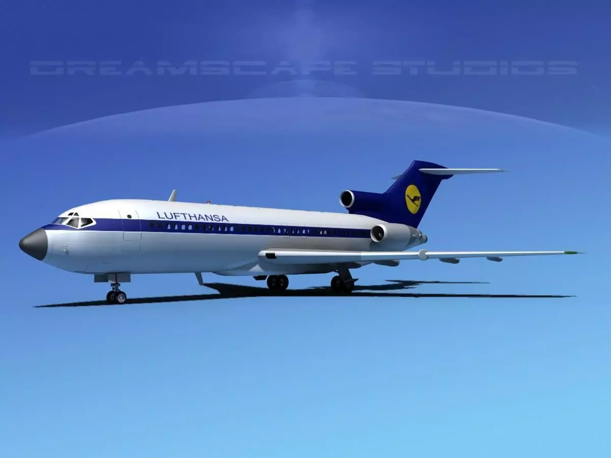 Boeing 727-100 Lufthansa 2 3D model_0