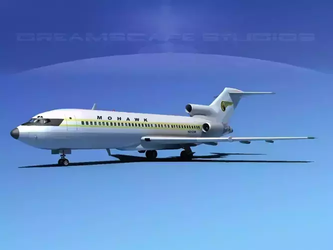 Boeing 727-100 Mohawk 3D model