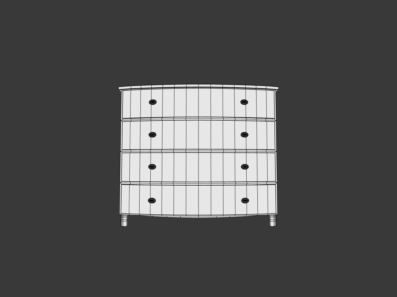 Chest of Drawers 3D model_4